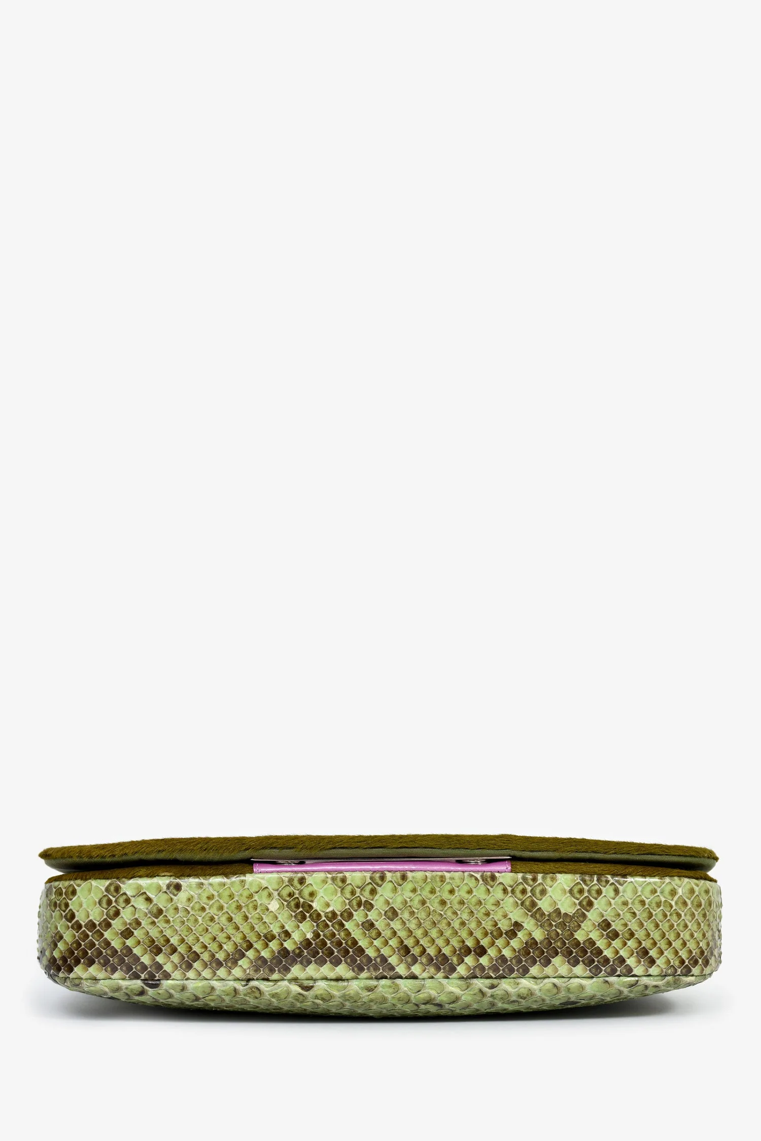 Christian Dior 2000 Green/Purple Ponyhair Snake Embossed Malice Shoulder Bag - Image 5