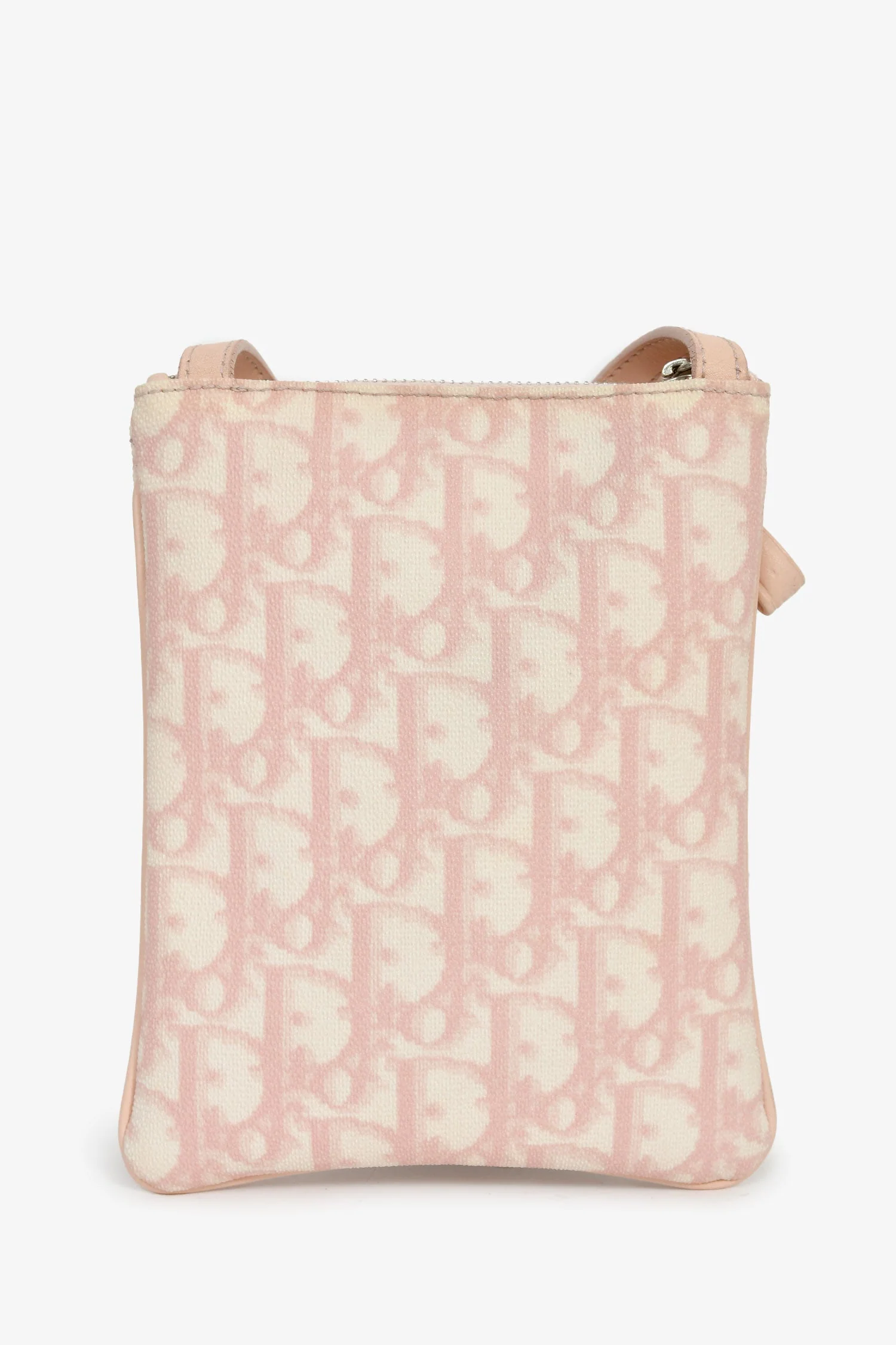 Christian Dior 2000s Pink Oblique Canvas Mini Pouch Crossbody - Image 2