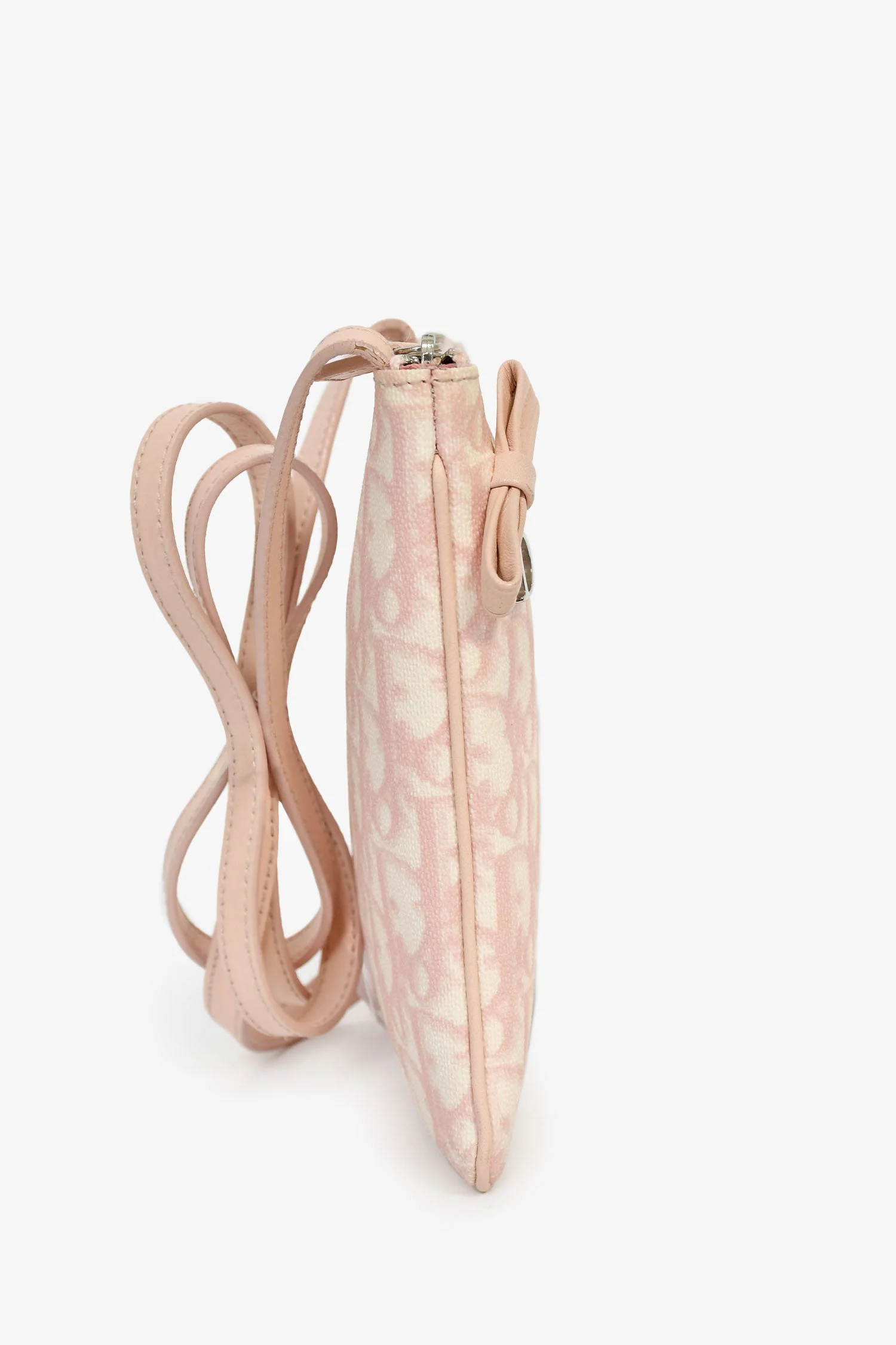 Christian Dior 2000s Pink Oblique Canvas Mini Pouch Crossbody - Image 3