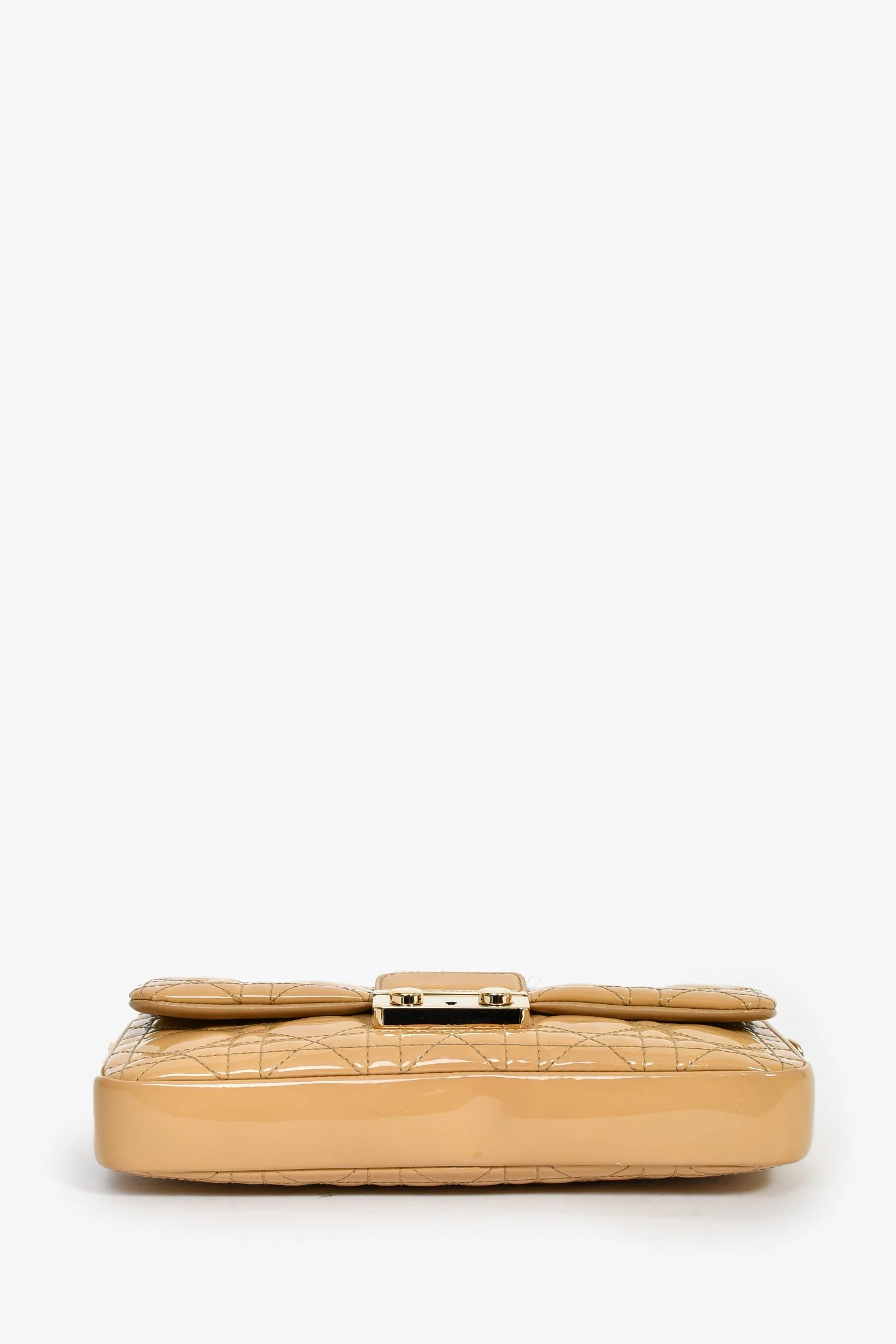 Christian Dior 2013 Beige Patent Leather Cannage 'Miss Dior' Wallet on Chain - Image 5