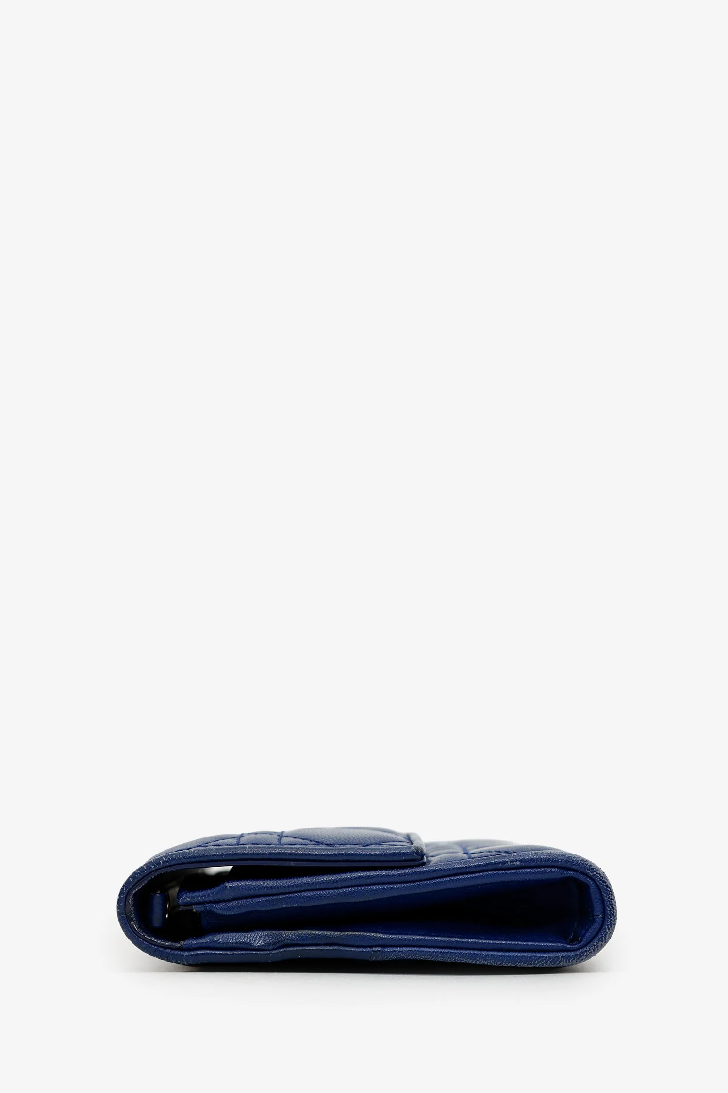 Christian Dior 2013 Navy Cannage Leather Lady Dior Wallet With Chain - Image 5