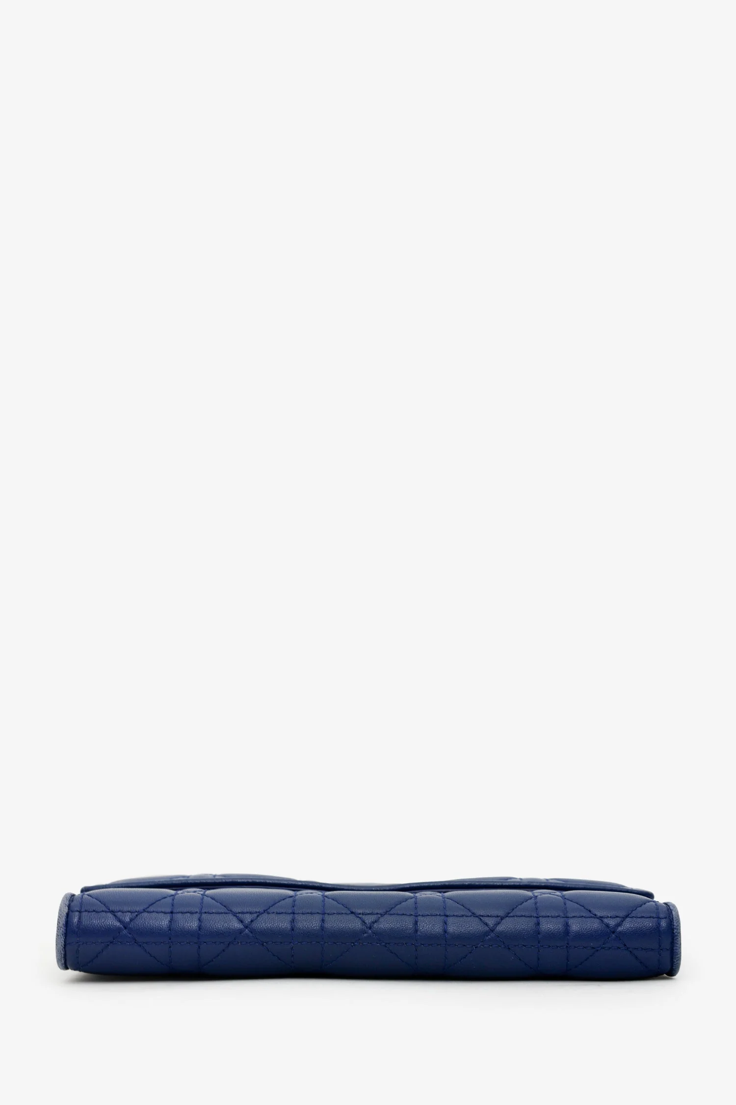Christian Dior 2013 Navy Cannage Leather Lady Dior Wallet With Chain - Image 6