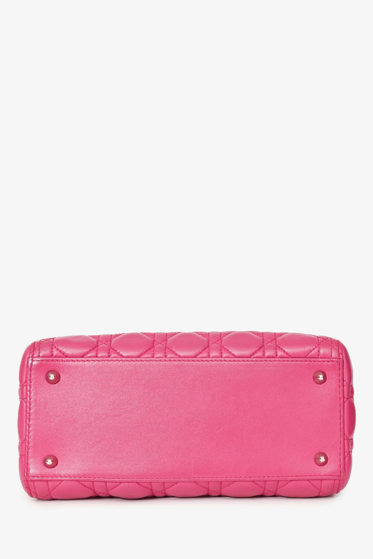 Christian Dior 2013 Pink Cannage Leather Lady Dior Top Handle with Strap - Image 5