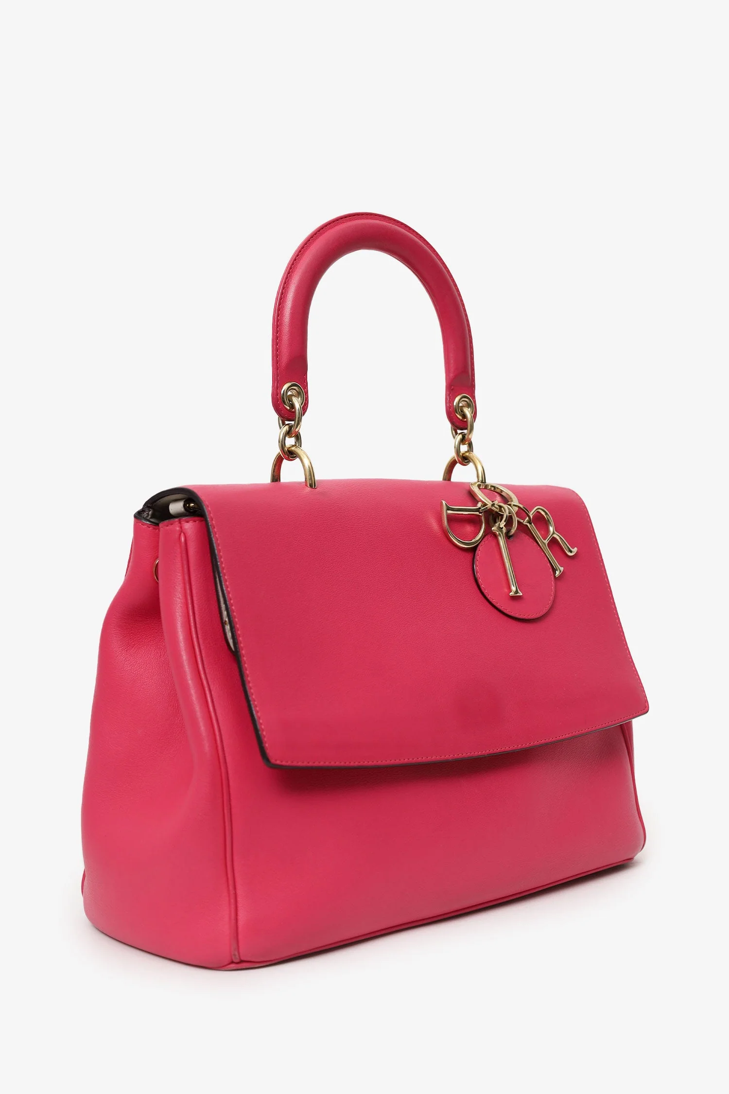 Christian Dior 2014 Pink Leather 'Be Dior' Top Handle With Strap - Image 3