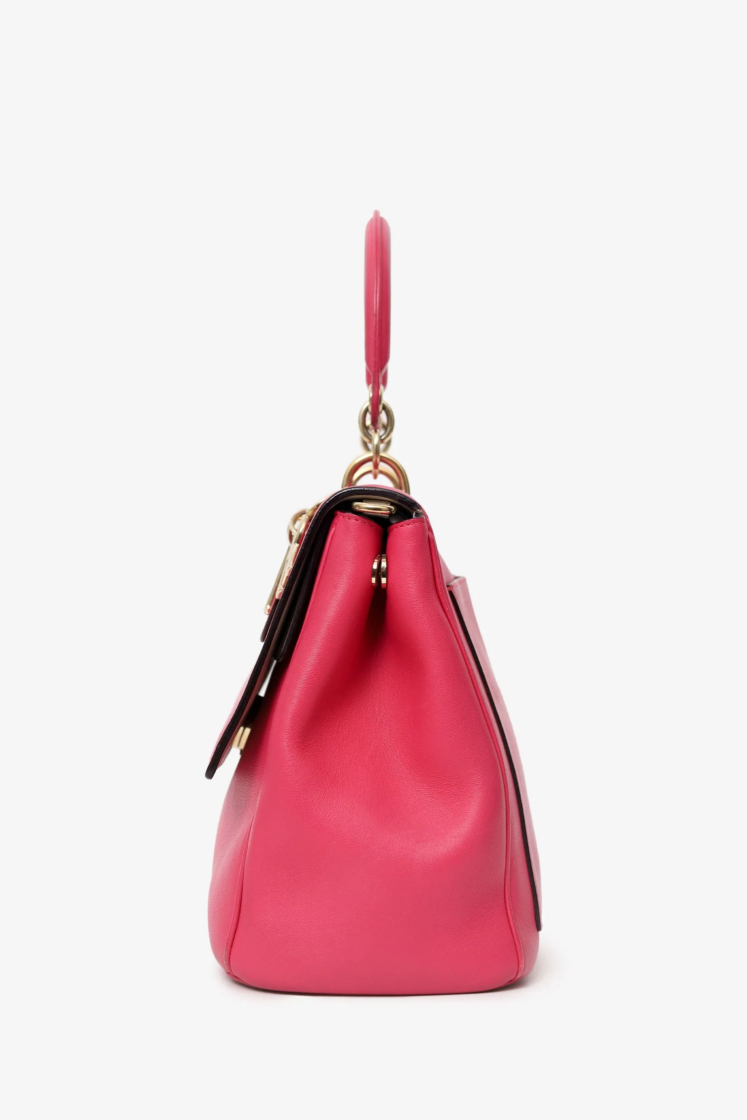 Christian Dior 2014 Pink Leather 'Be Dior' Top Handle With Strap - Image 5
