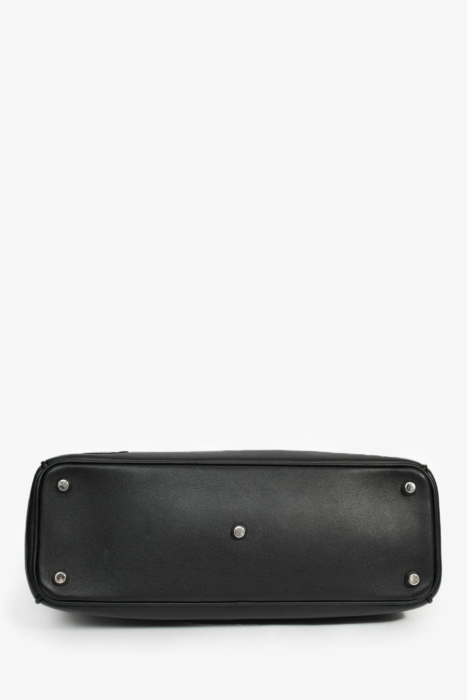 Christian Dior 2015 Black Leather 'Paradise' Diorissimo Medium Top Handle Bag - Image 5