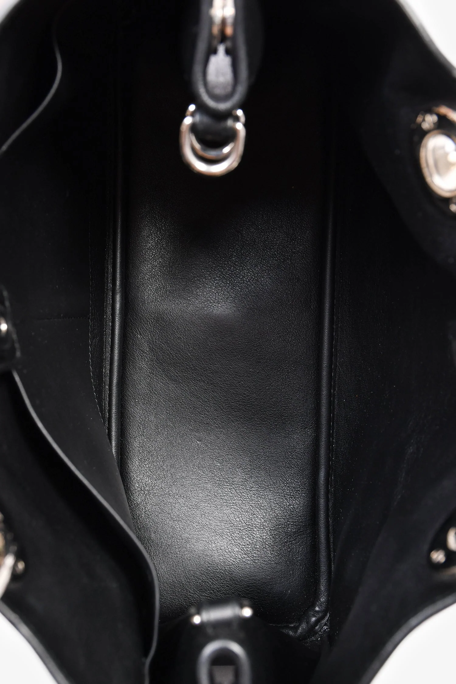 Christian Dior 2015 Black Leather 'Paradise' Diorissimo Medium Top Handle Bag - Image 6