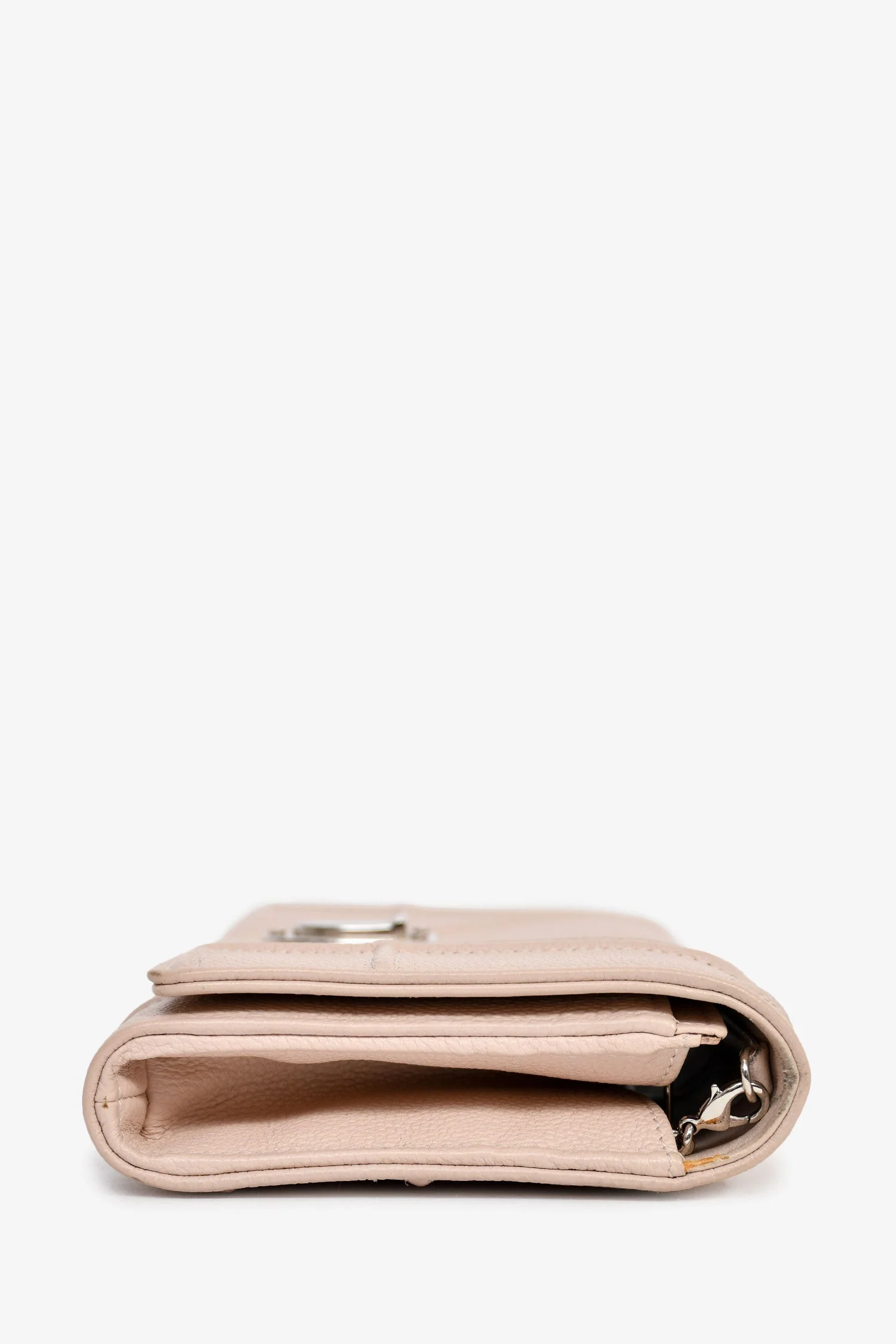 Christian Dior 2017 Blush Pink Leather Diorama Wallet On Chain - Image 3