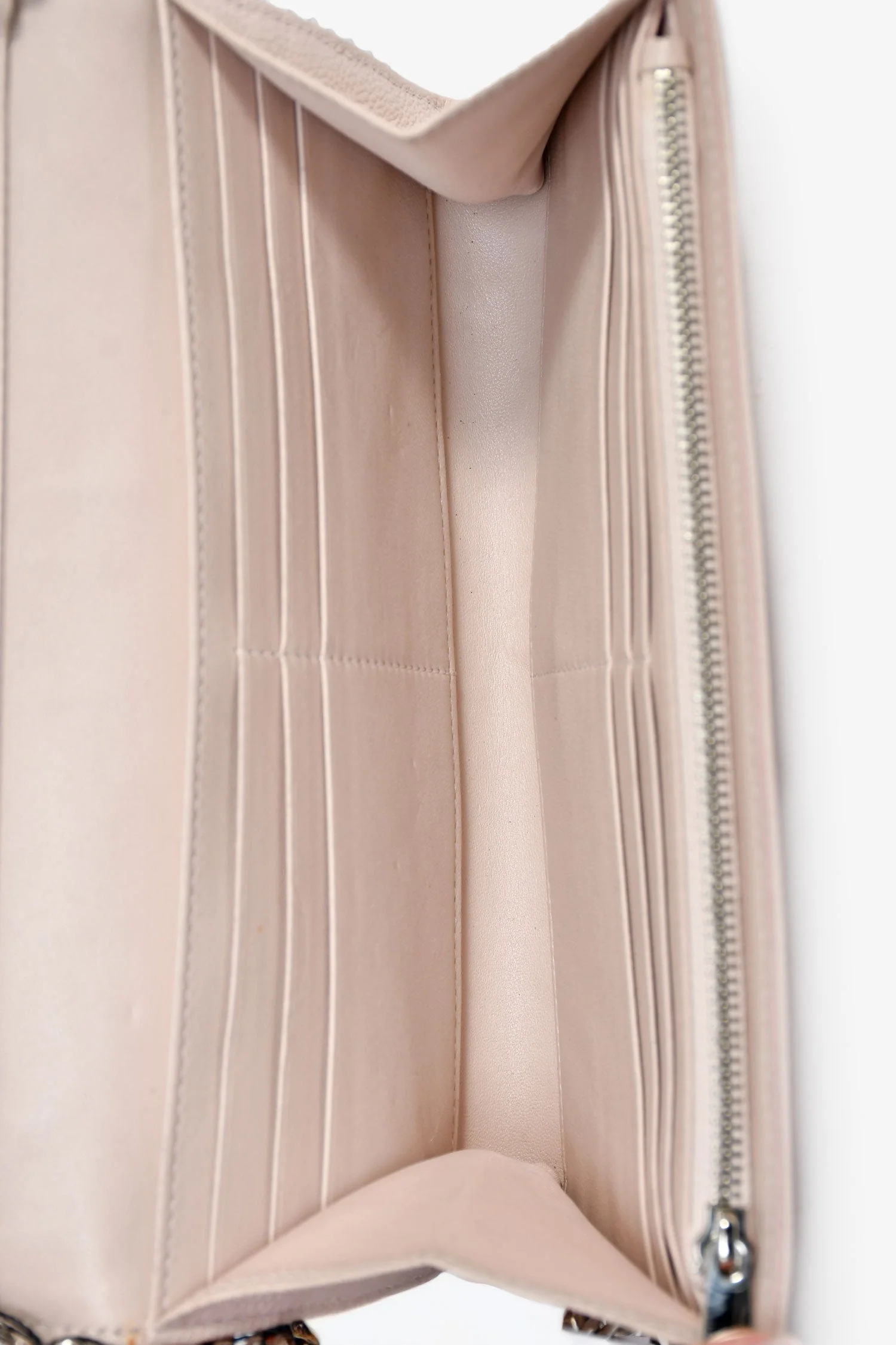 Christian Dior 2017 Blush Pink Leather Diorama Wallet On Chain - Image 6