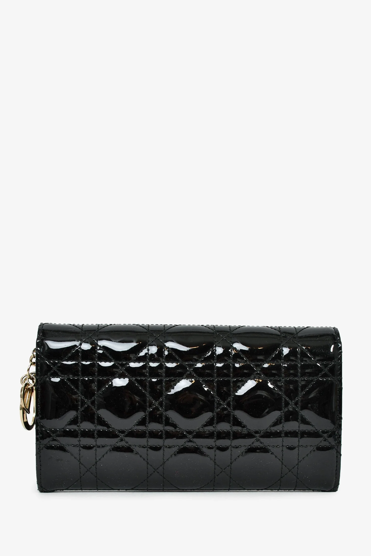Christian Dior 2017 Grey Leather 'Diorama' Wallet On Chain - Image 2