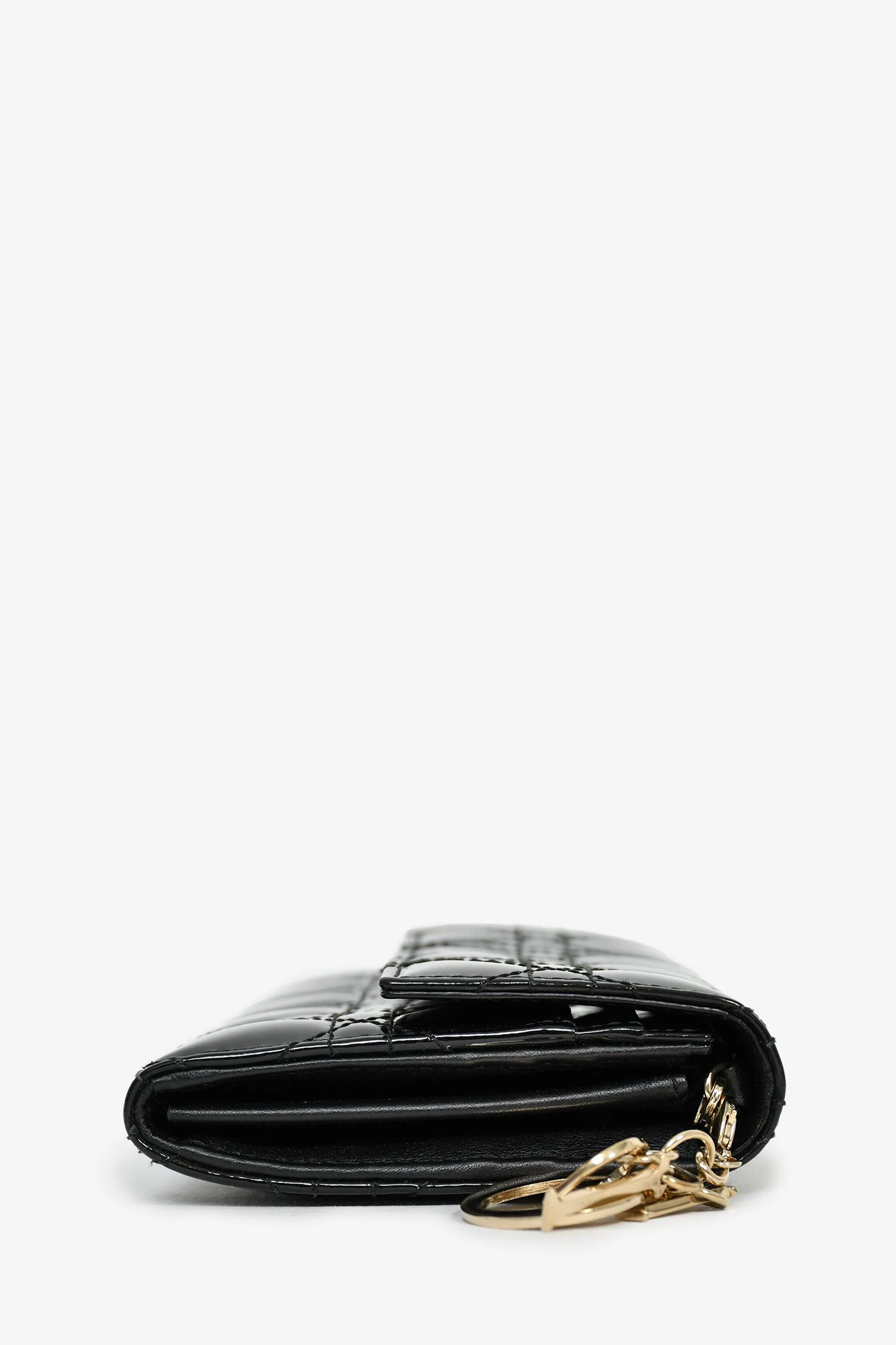 Christian Dior 2017 Grey Leather 'Diorama' Wallet On Chain - Image 3