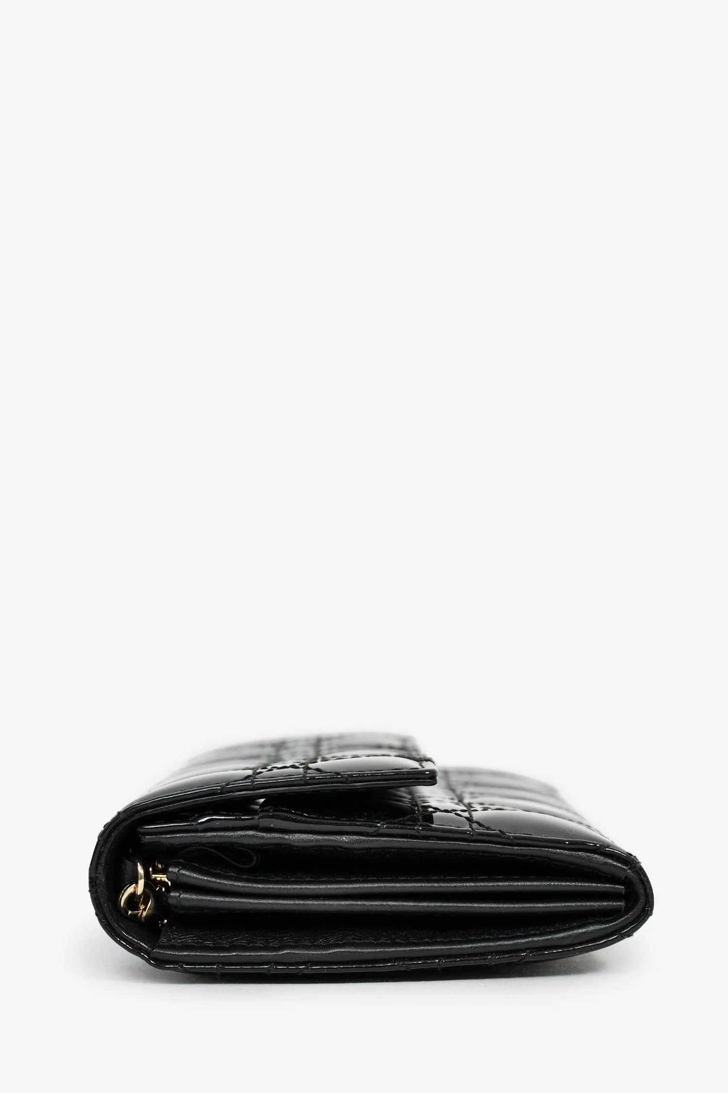 Christian Dior 2017 Grey Leather 'Diorama' Wallet On Chain - Image 4