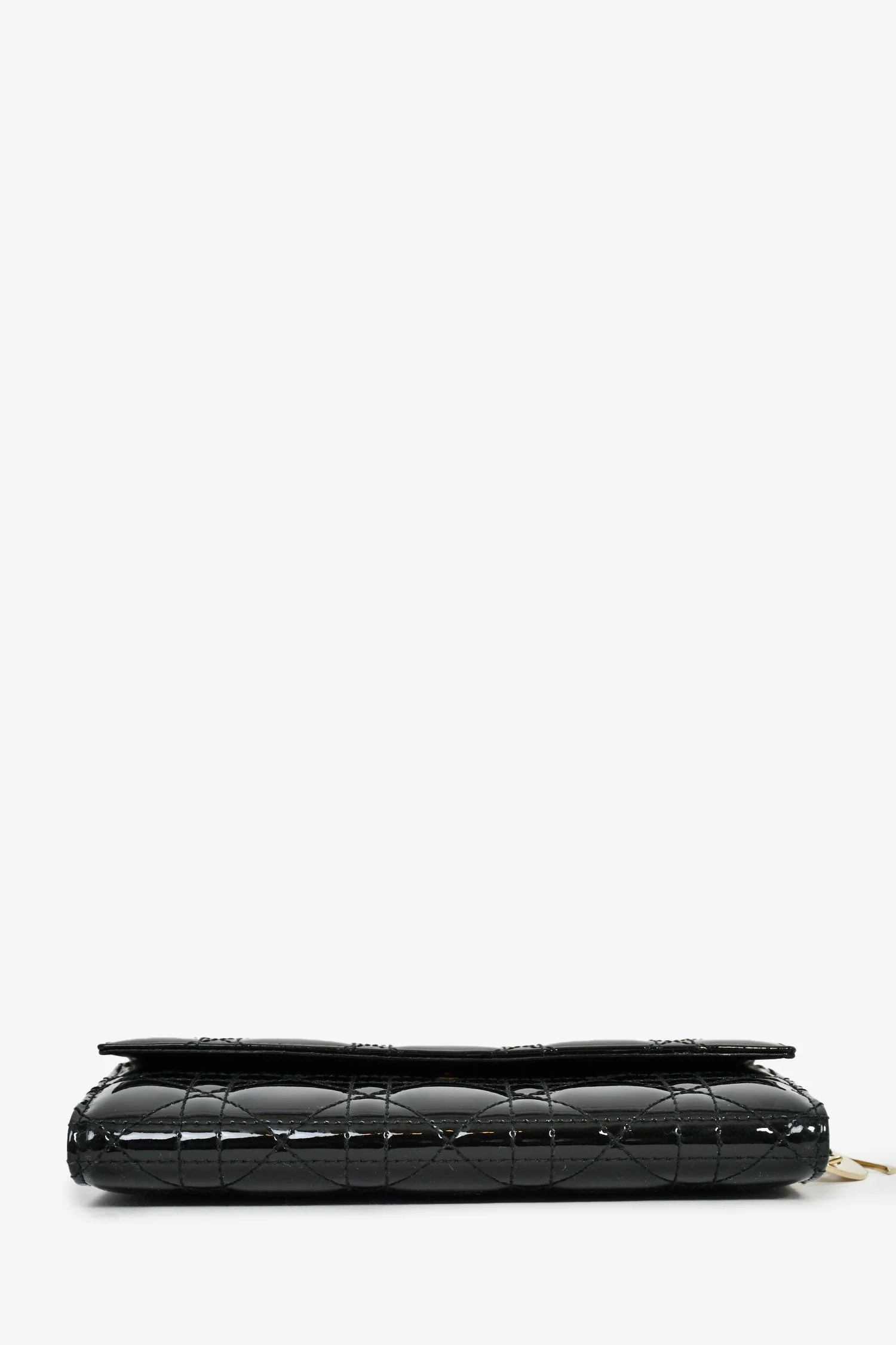 Christian Dior 2017 Grey Leather 'Diorama' Wallet On Chain - Image 5