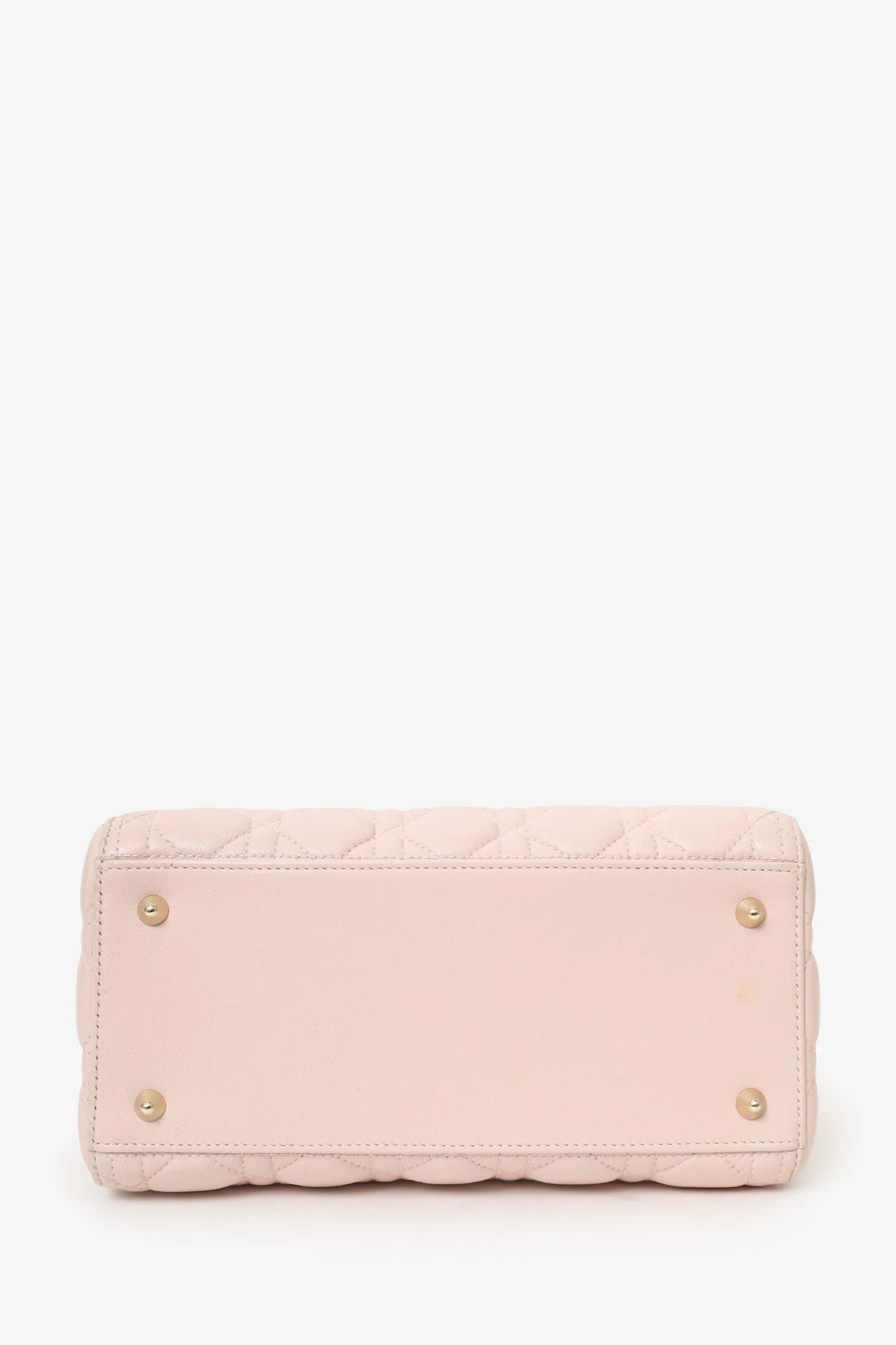 Christian Dior 2017 Pink Leather Medium Lady Dior Bag With Strap - Image 5
