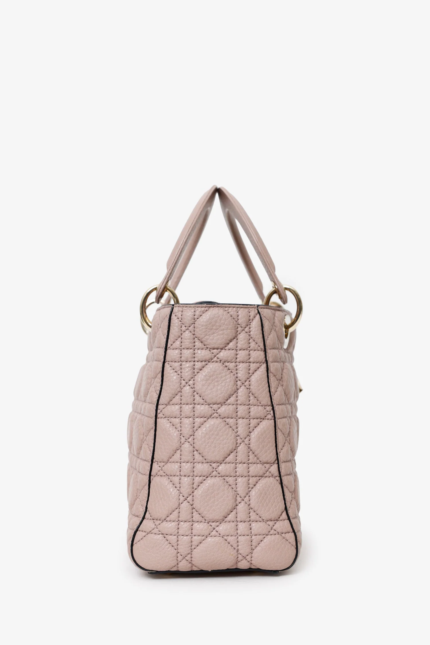 Christian Dior 2017 Powder Pink Supple Medium Lady Dior with Strap - Image 2