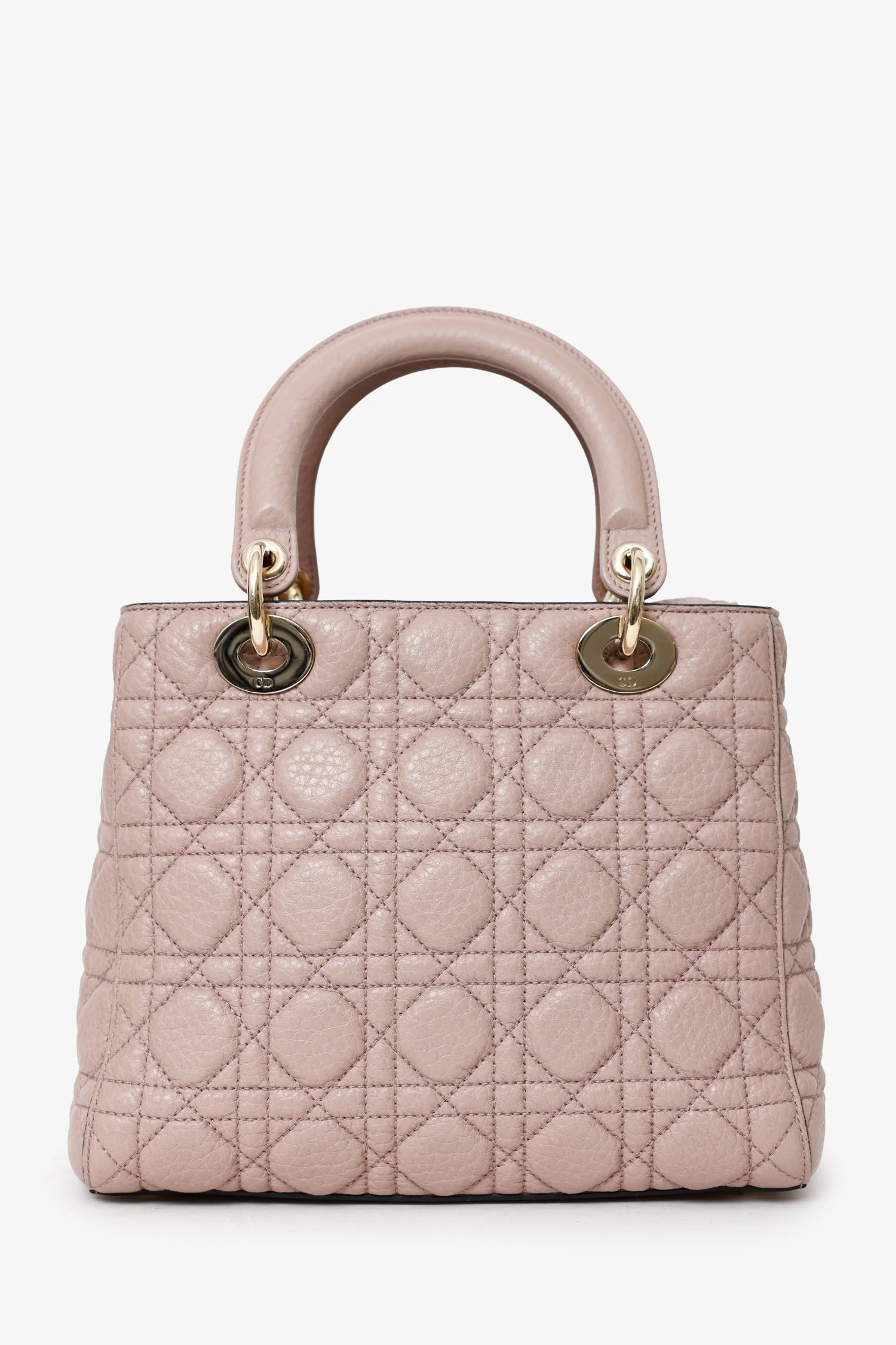 Christian Dior 2017 Powder Pink Supple Medium Lady Dior with Strap - Image 3