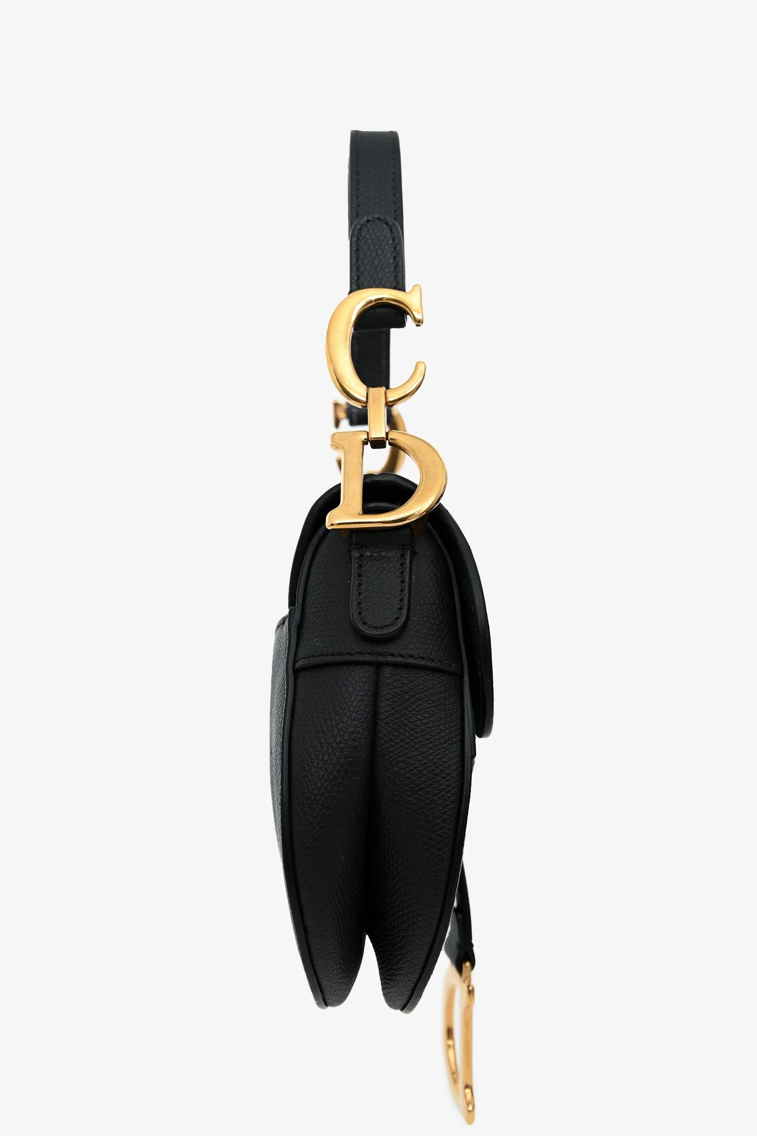 Christian Dior 2018 Black Leather Mini Saddle Top Handle - Image 3