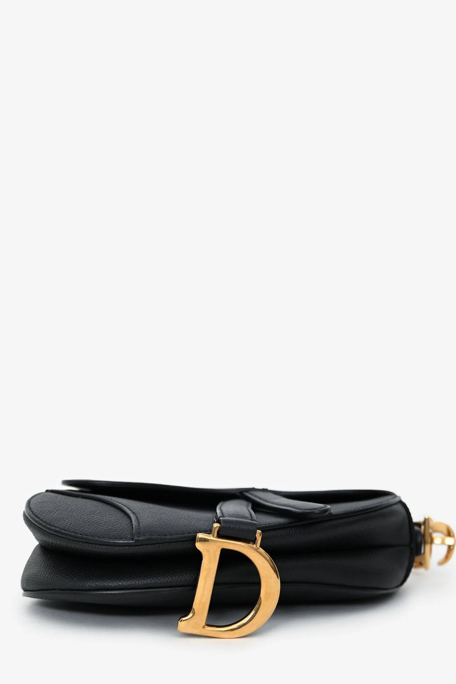 Christian Dior 2018 Black Leather Mini Saddle Top Handle - Image 5