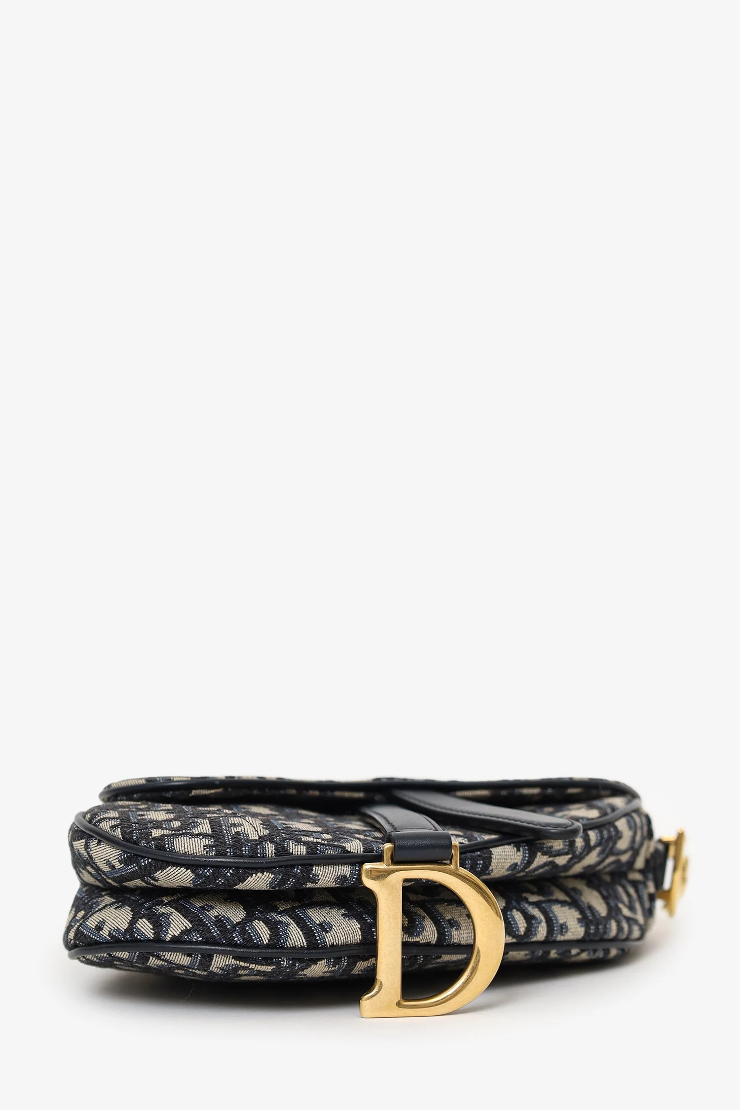 Christian Dior 2018 Blue Oblique Jacquard Mini Saddle Bag - Image 5