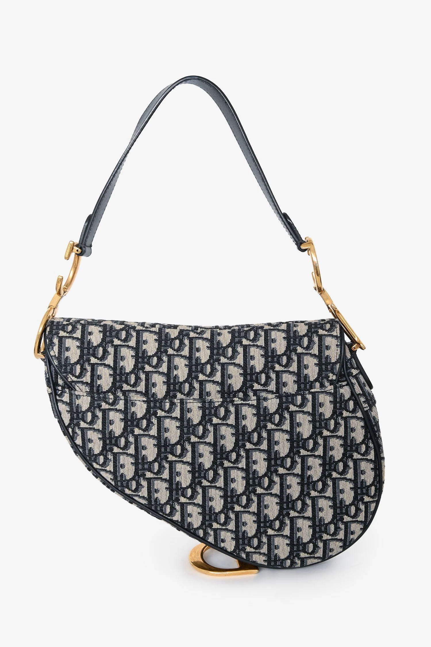 Christian Dior 2018 Navy Oblique Classic Saddle Bag - Image 2