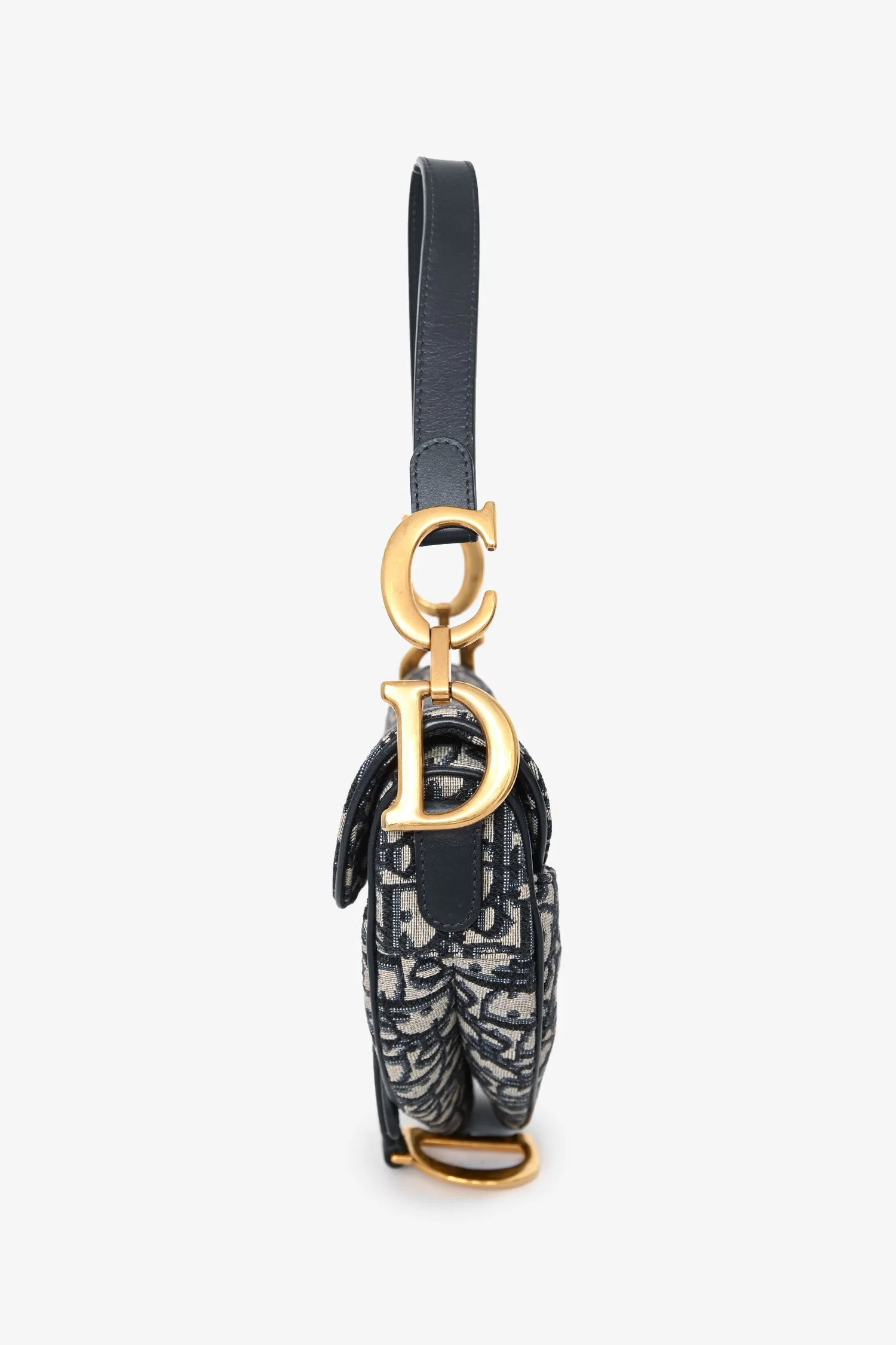Christian Dior 2018 Navy Oblique Classic Saddle Bag - Image 3