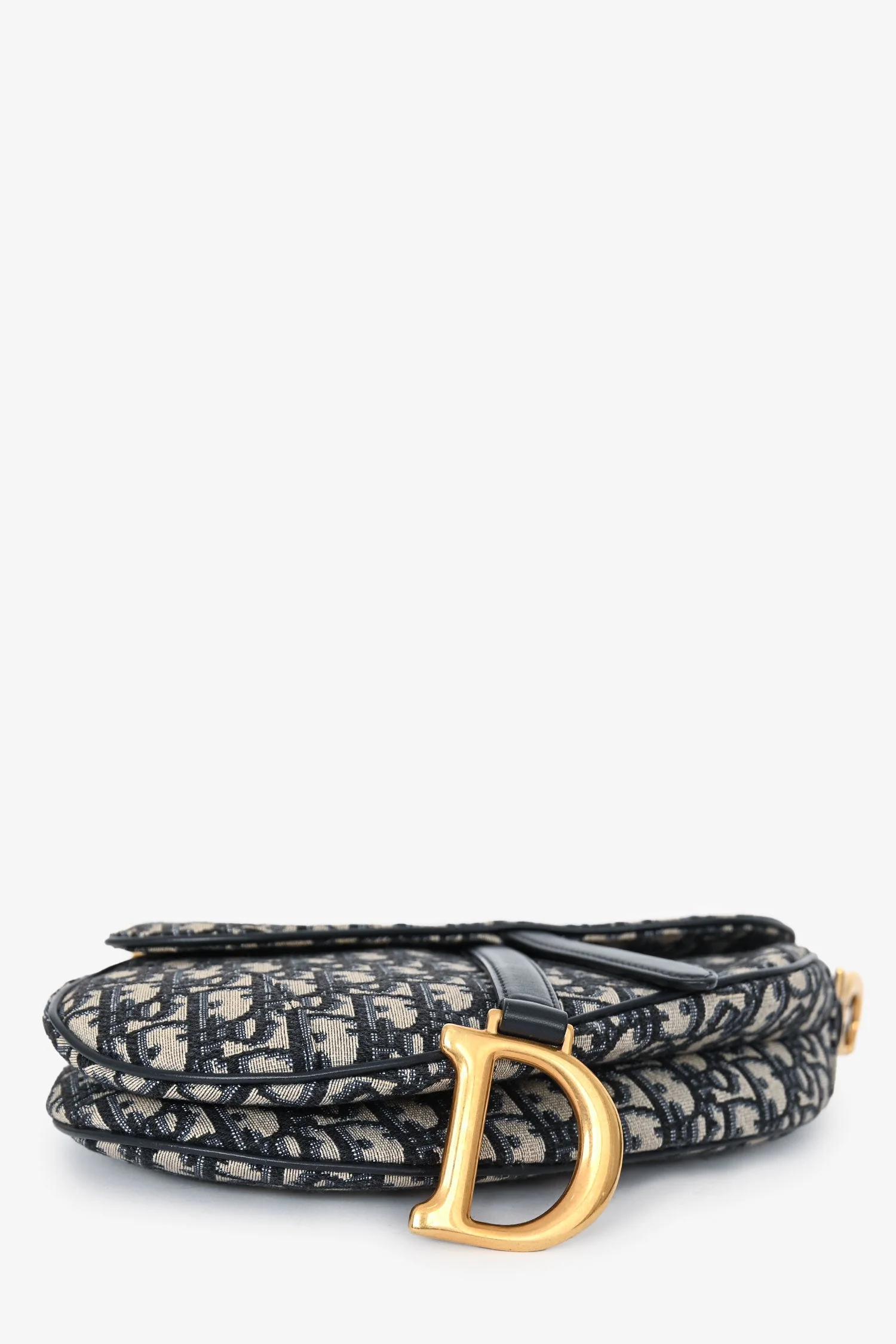Christian Dior 2018 Navy Oblique Classic Saddle Bag - Image 5