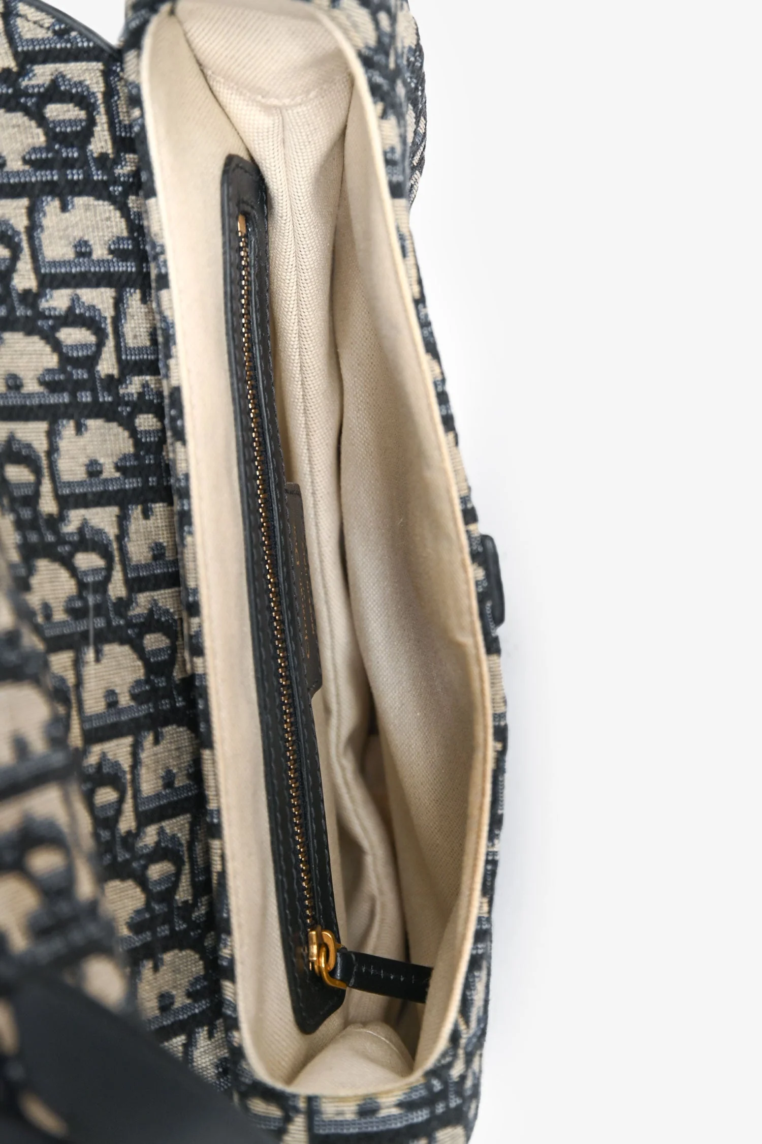 Christian Dior 2018 Navy Oblique Classic Saddle Bag - Image 6