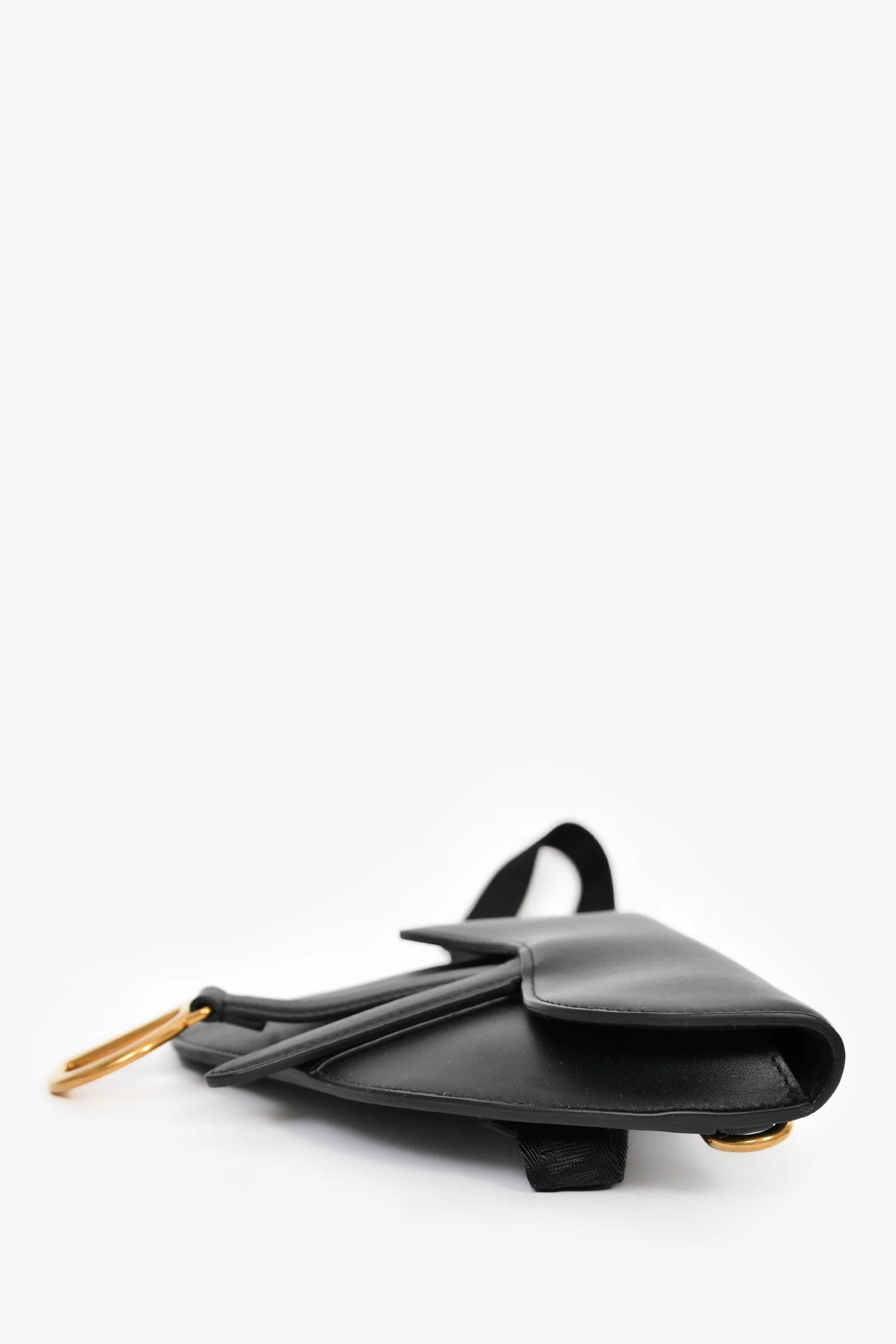 Christian Dior 2019 Black Leather Saddle Belt Bag - Image 3