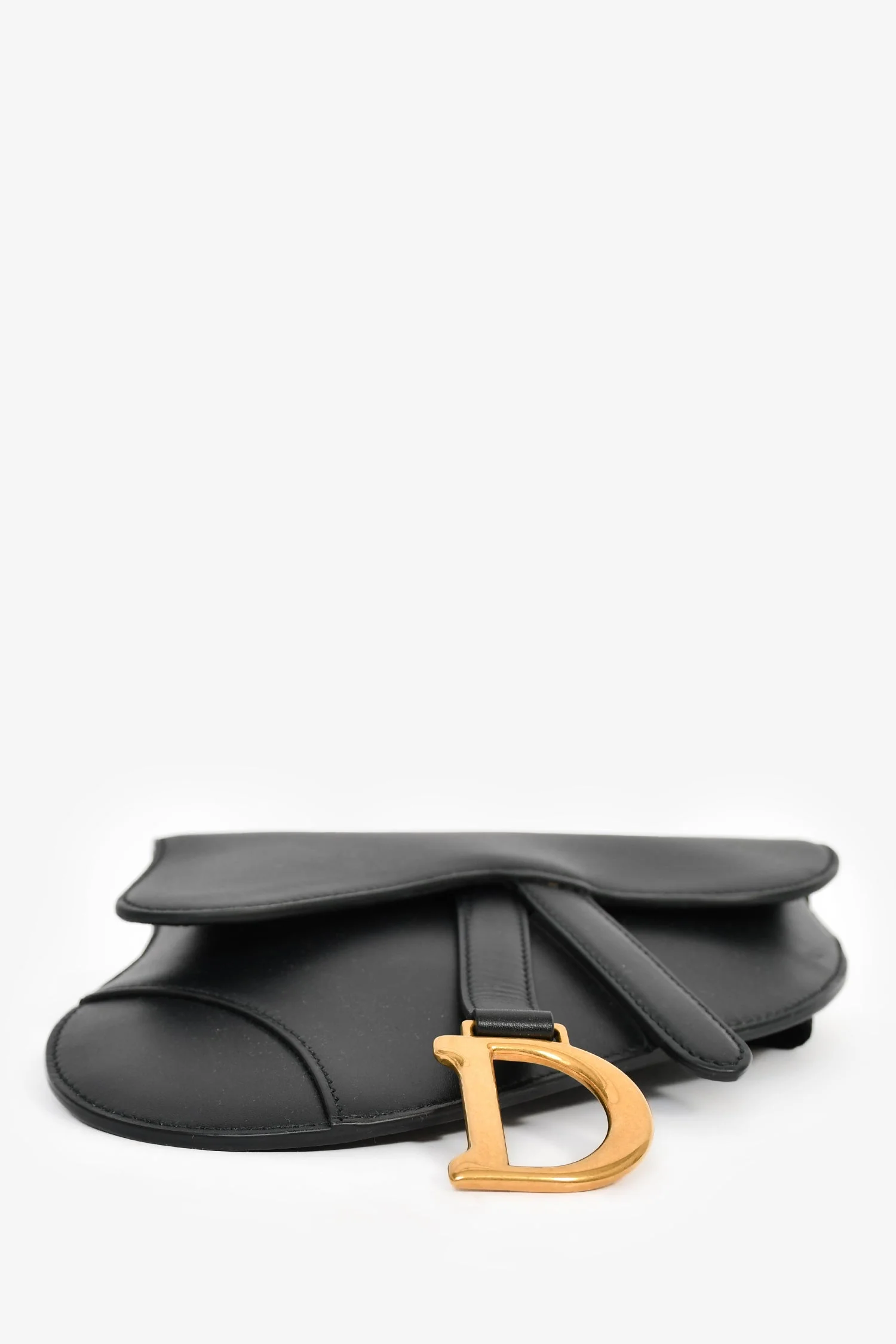 Christian Dior 2019 Black Leather Saddle Belt Bag - Image 5