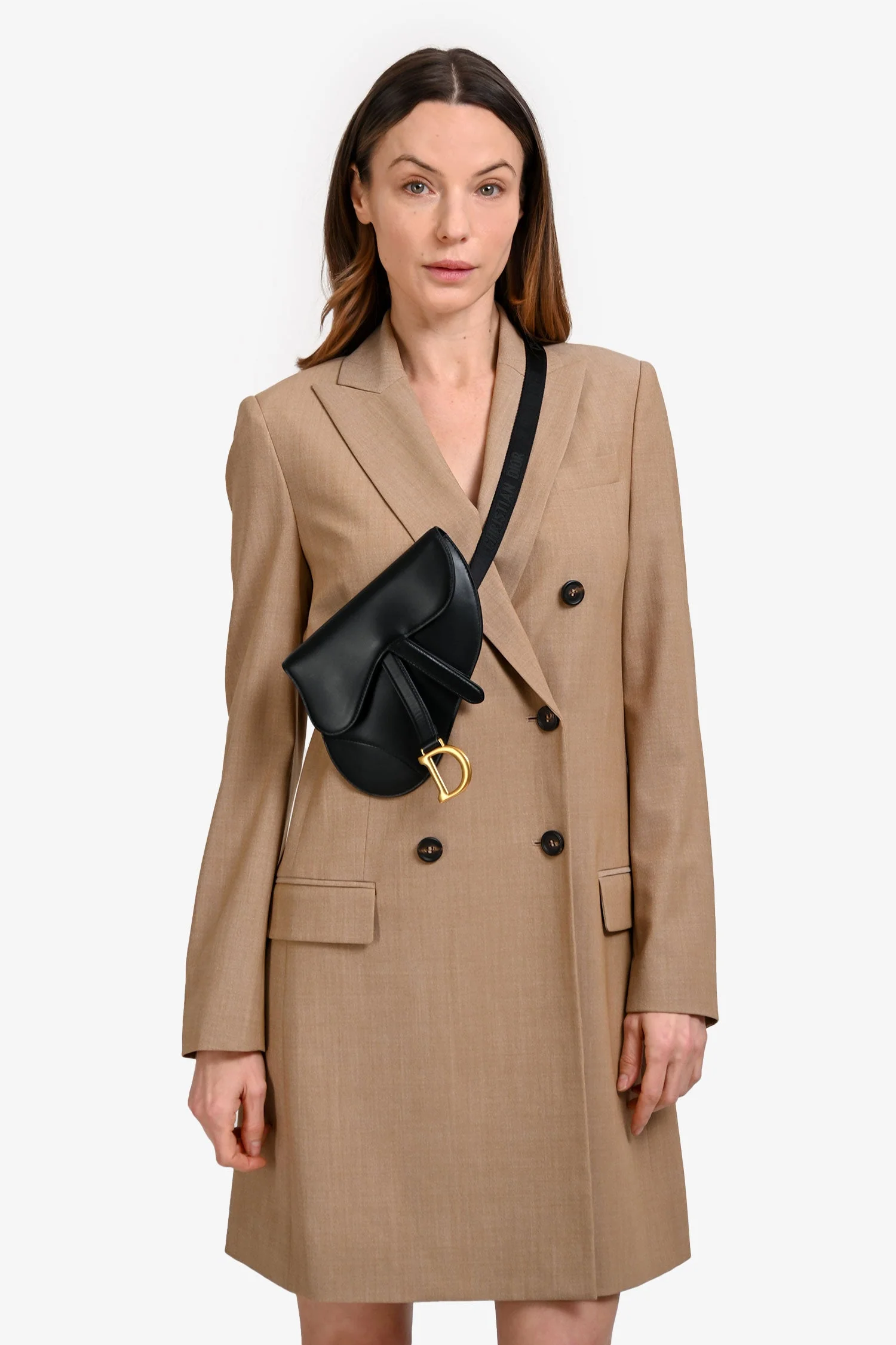 Christian Dior 2019 Black Leather Saddle Belt Bag - Image 9