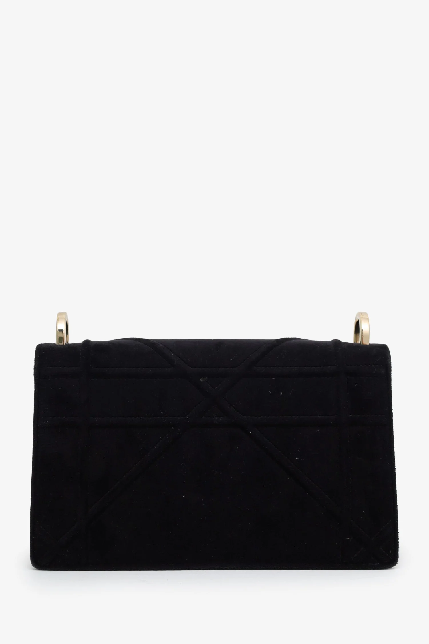 Christian Dior 2019 Black Velvet Small Diorama Shoulder Bag - Image 2