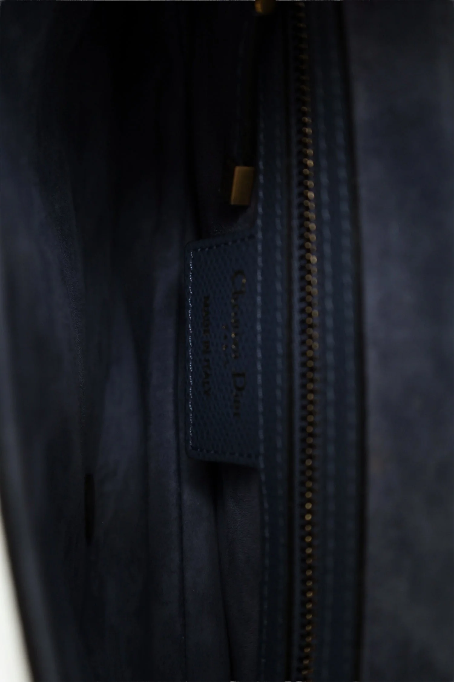 Christian Dior 2019 Blue Grained Leather Medium Saddle Bag - Image 6