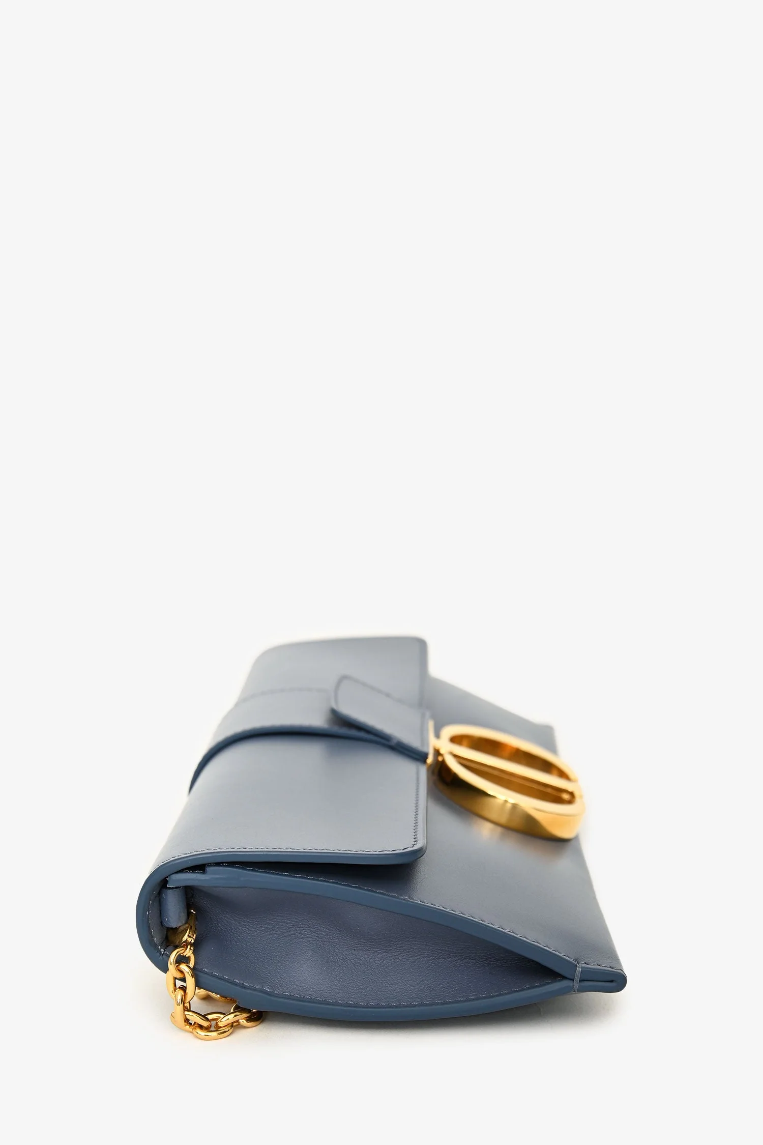Christian Dior 2019 Blue Leather 30 Montaigne Chain Clutch - Image 3