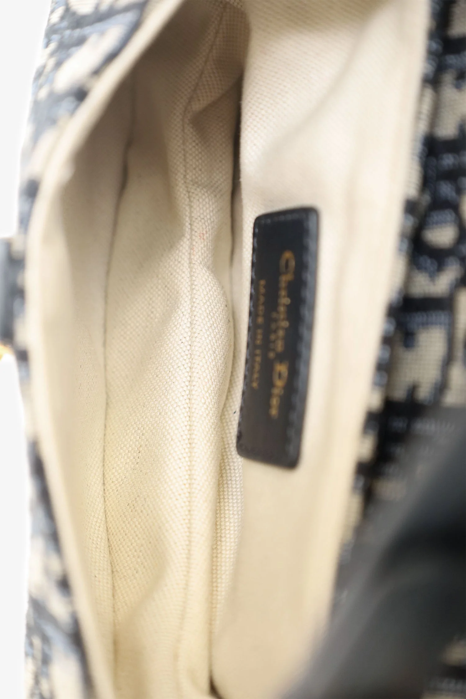 Christian Dior 2019 Blue Oblique Jacquard Mini Saddle Bag With Strap - Image 7