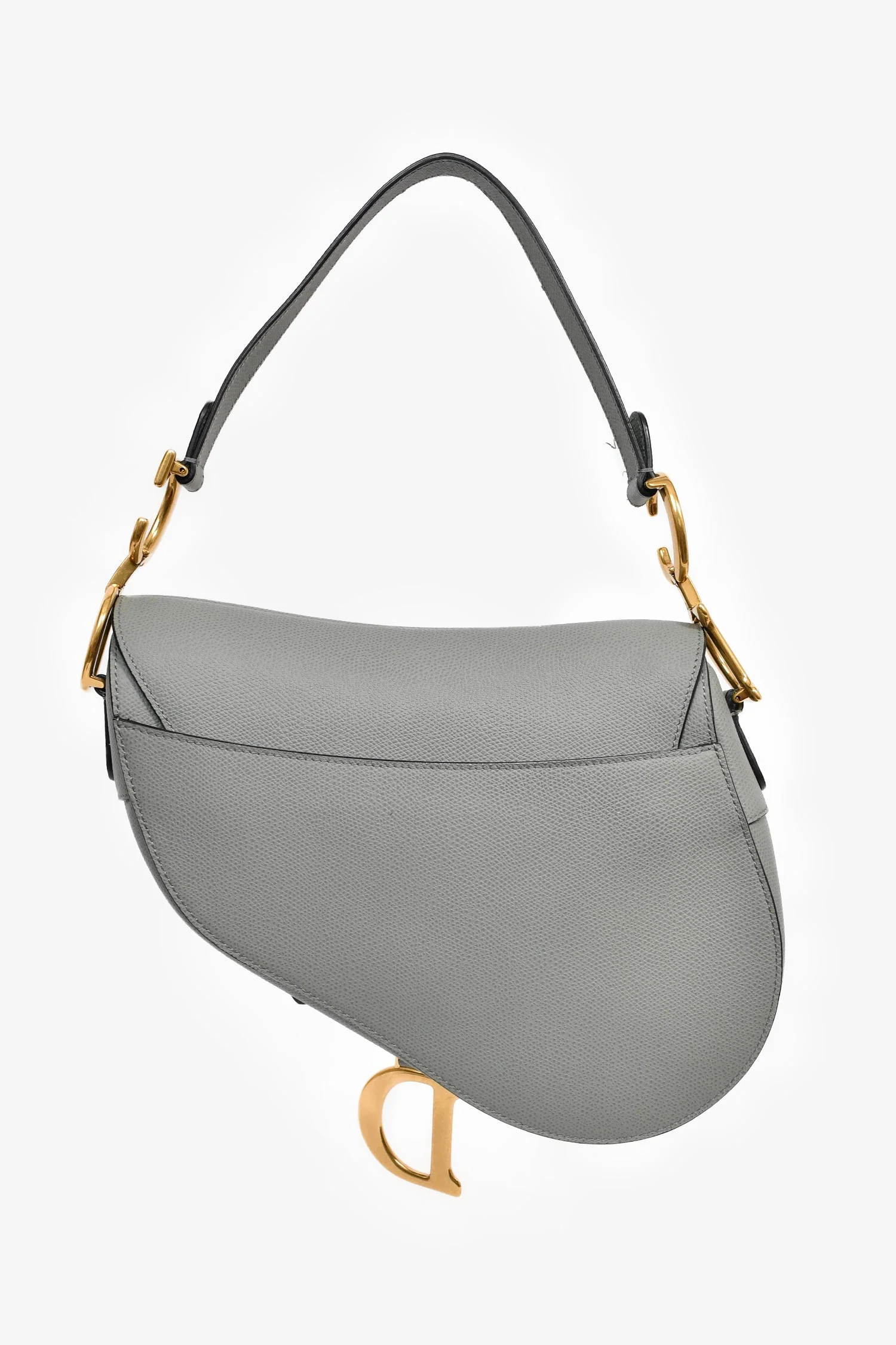 Christian Dior 2019 Grey Leather Classic Saddle Bag - Image 2