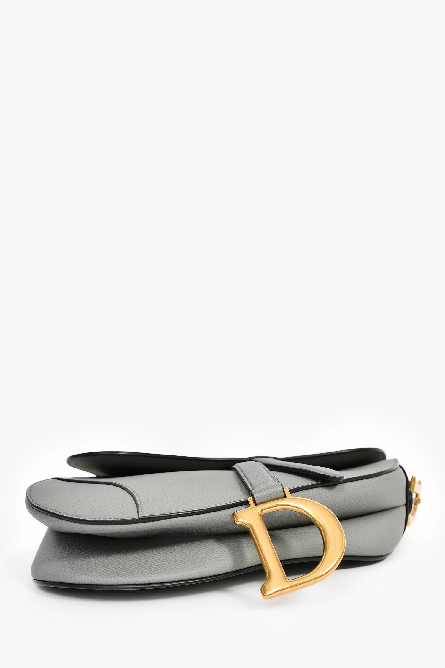 Christian Dior 2019 Grey Leather Classic Saddle Bag - Image 5
