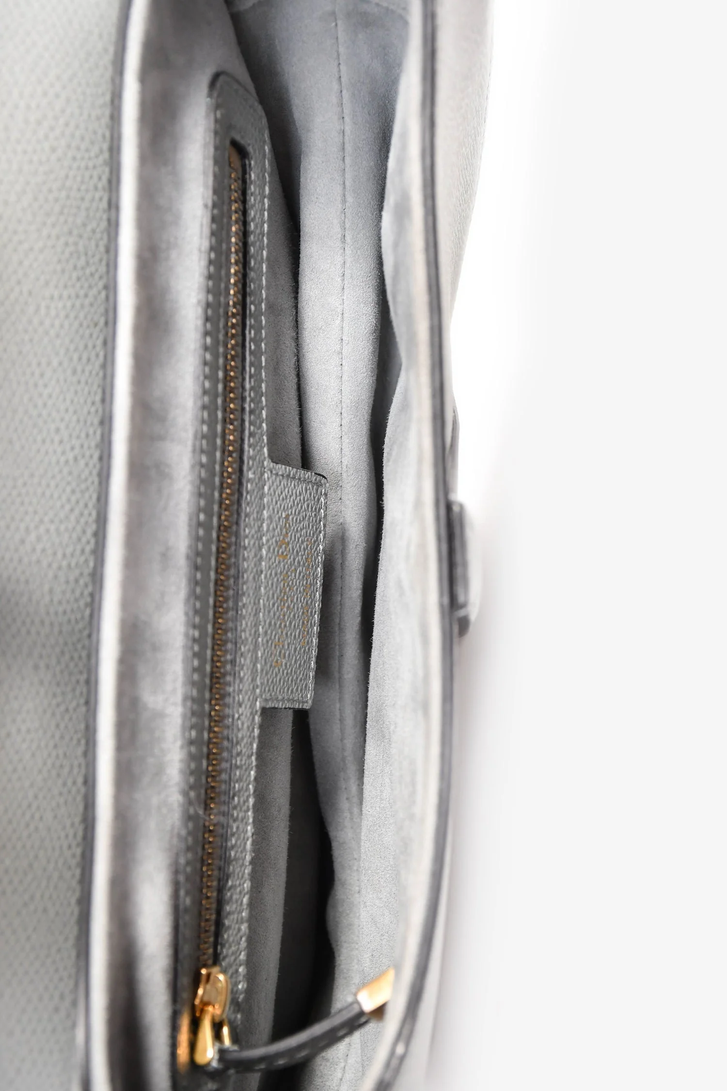 Christian Dior 2019 Grey Leather Classic Saddle Bag - Image 6