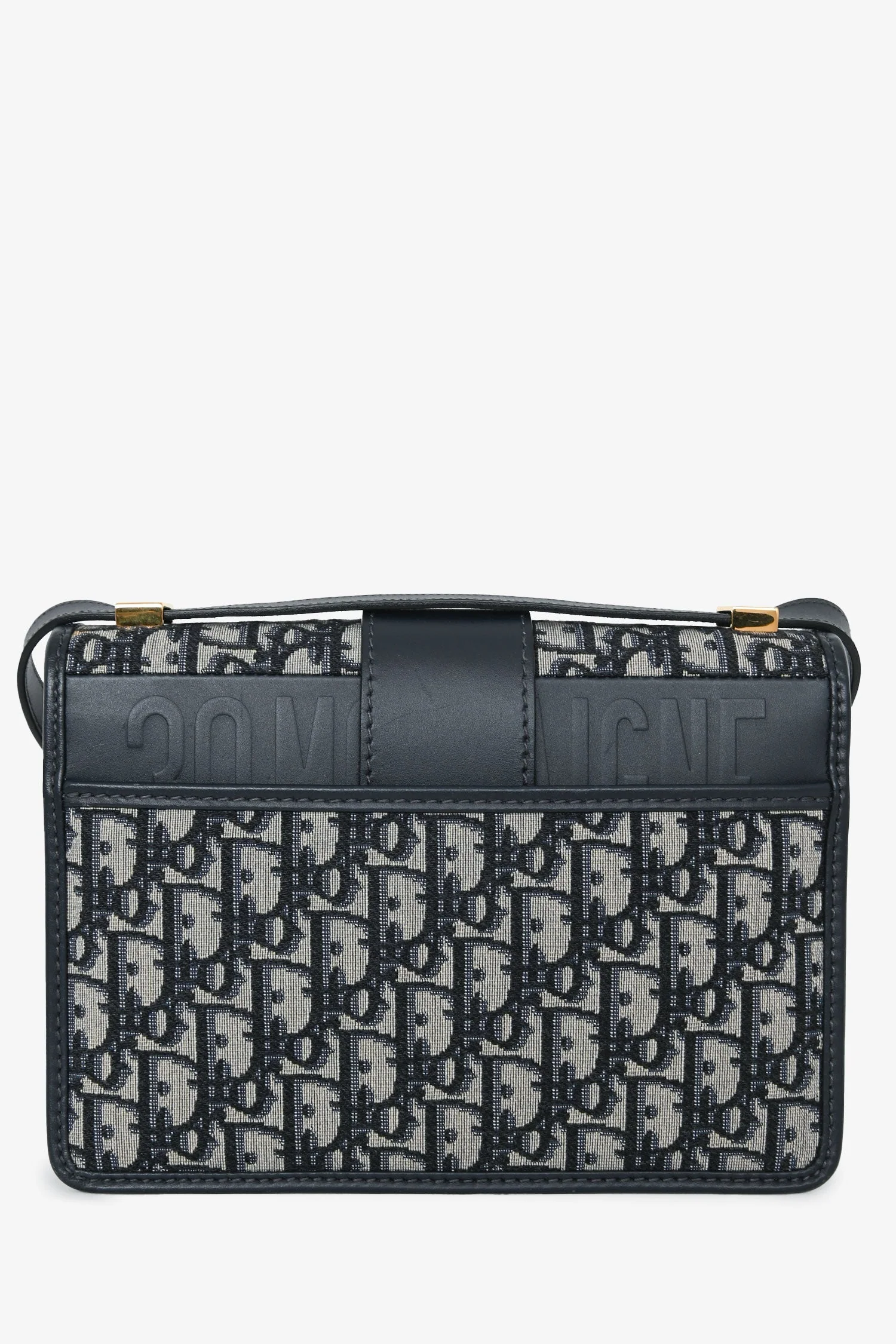 Christian Dior 2019 Navy Leather/Oblique 30 Montaigne Shoulder Bag - Image 2
