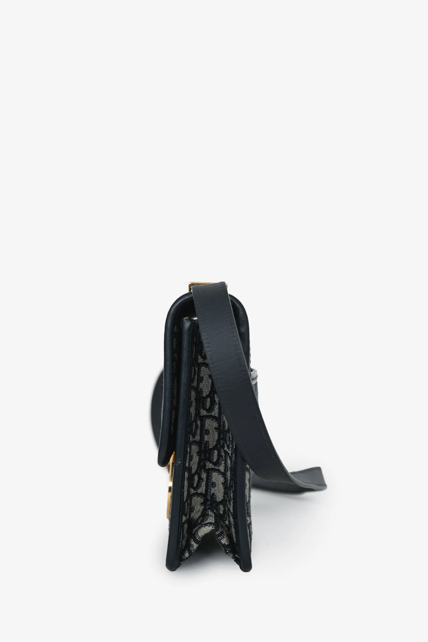 Christian Dior 2019 Navy Leather/Oblique 30 Montaigne Shoulder Bag - Image 3