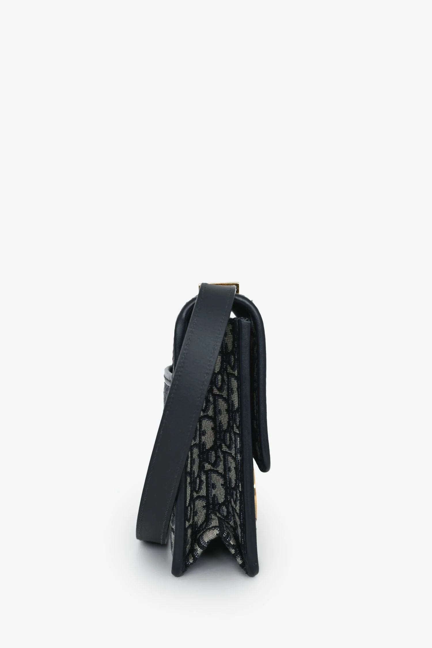 Christian Dior 2019 Navy Leather/Oblique 30 Montaigne Shoulder Bag - Image 4