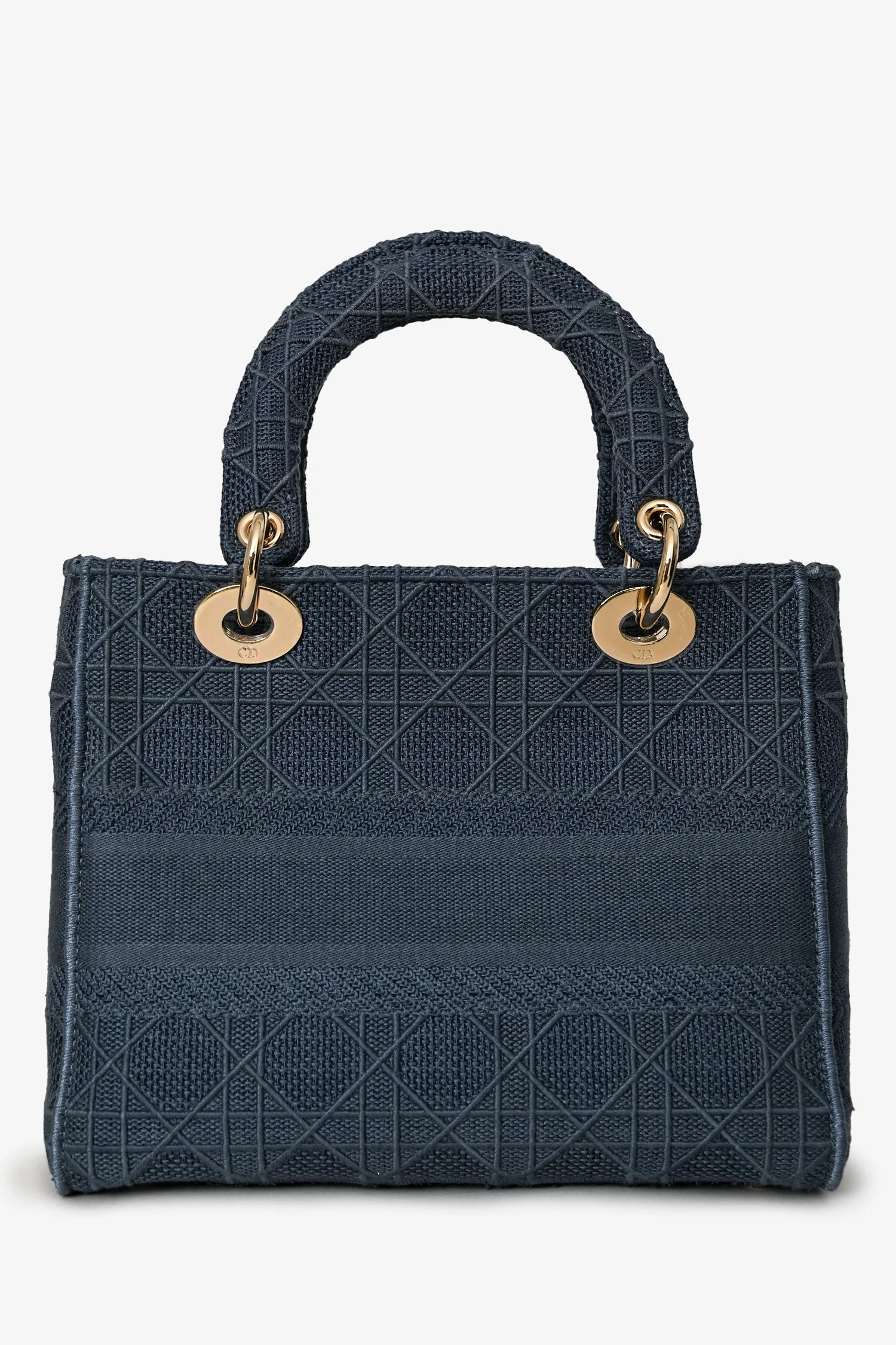 Christian Dior 2020 Blue Denim Lady D-Lite Top Handle With Strap - Image 2