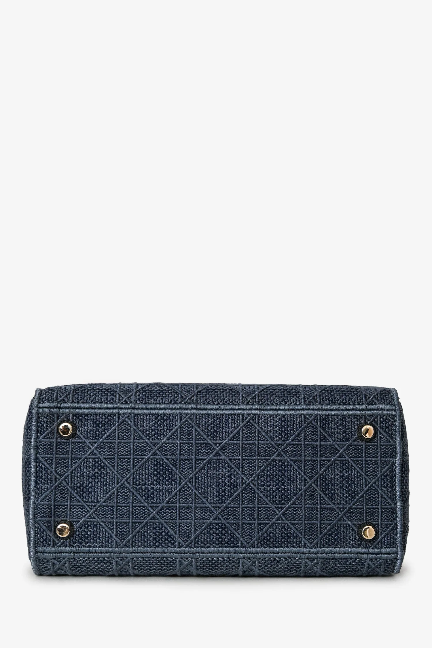 Christian Dior 2020 Blue Denim Lady D-Lite Top Handle With Strap - Image 5