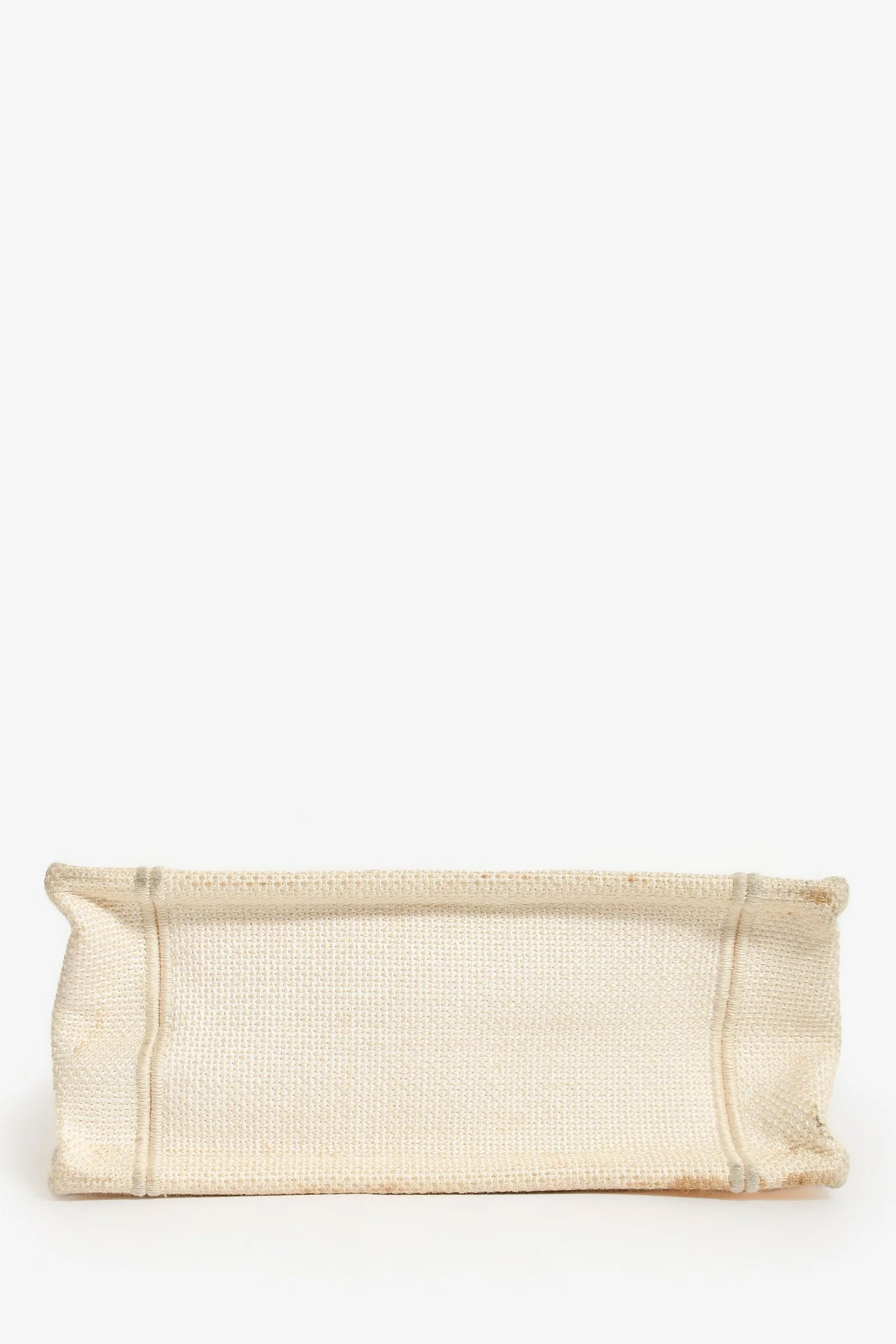 Christian Dior 2020 Cream 'Fleurs Bibliques' Canvas Vertical Mini Book Tote - Image 5