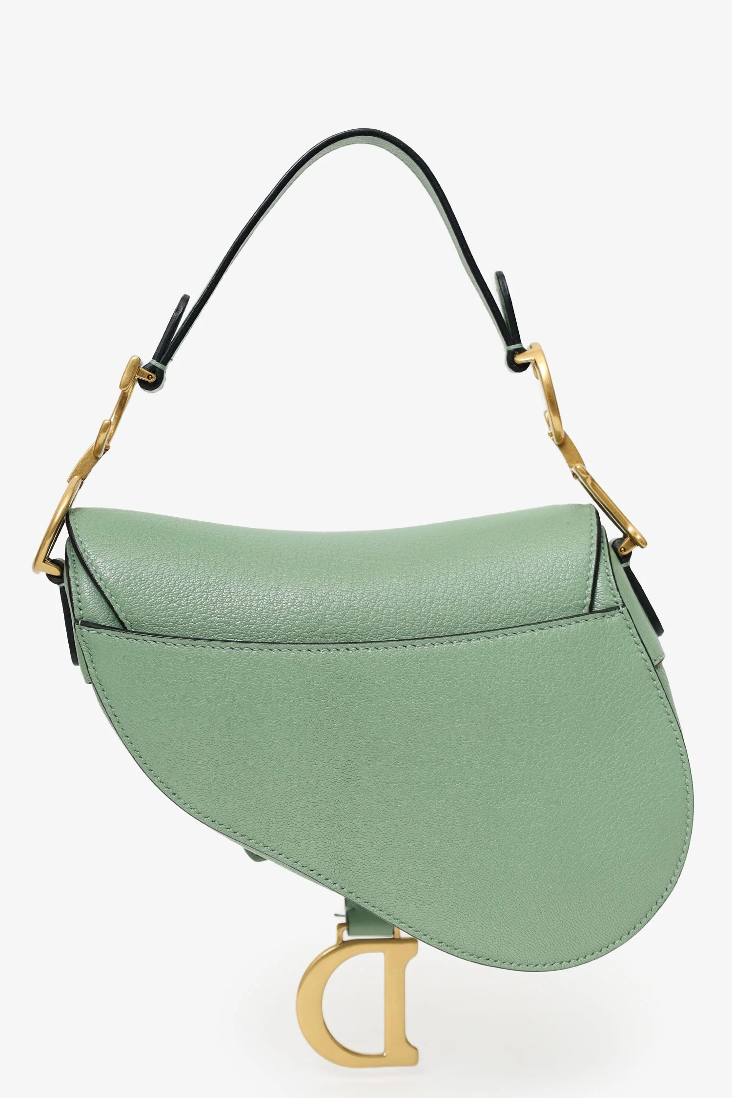 Christian Dior 2020 Green Leather Mini Saddle Bag - Image 2