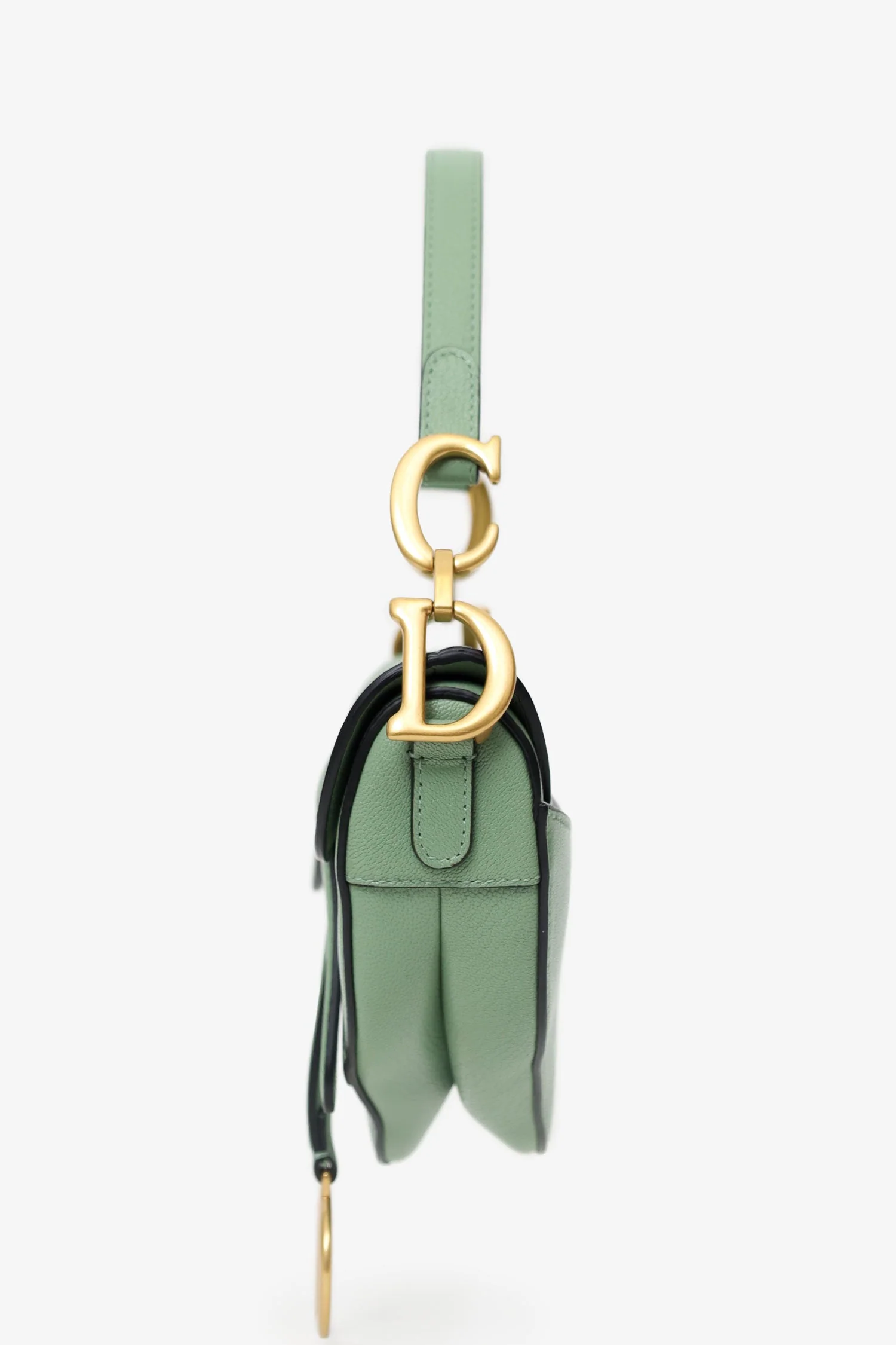 Christian Dior 2020 Green Leather Mini Saddle Bag - Image 5