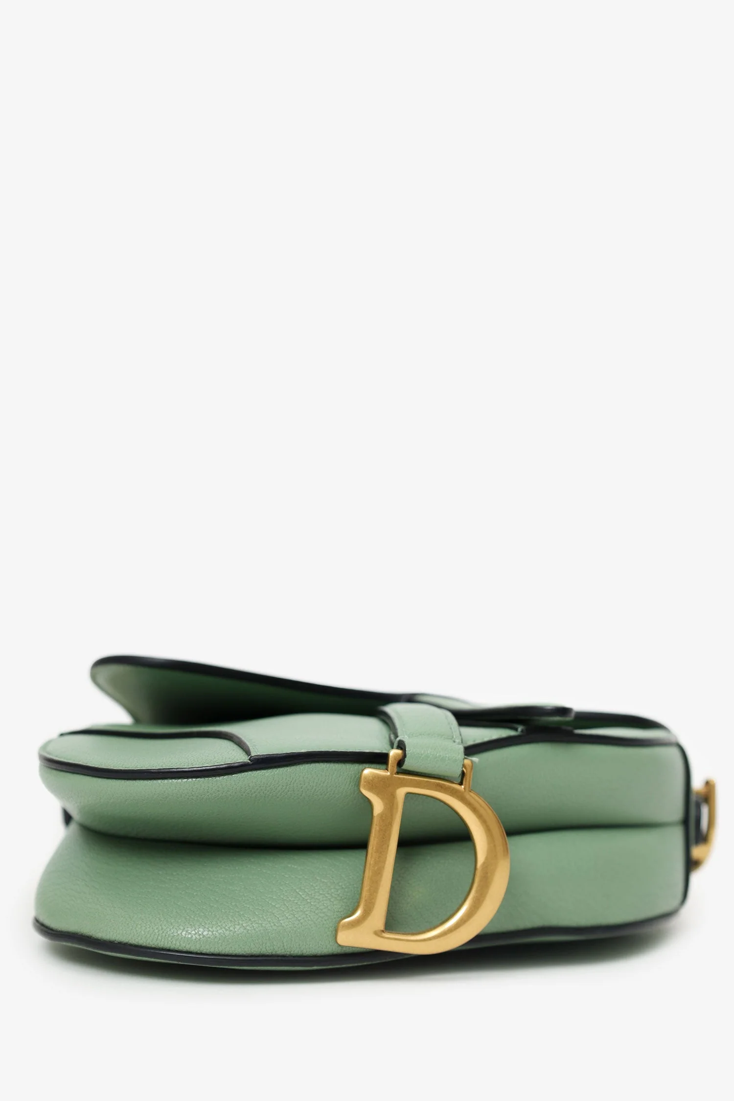 Christian Dior 2020 Green Leather Mini Saddle Bag - Image 6
