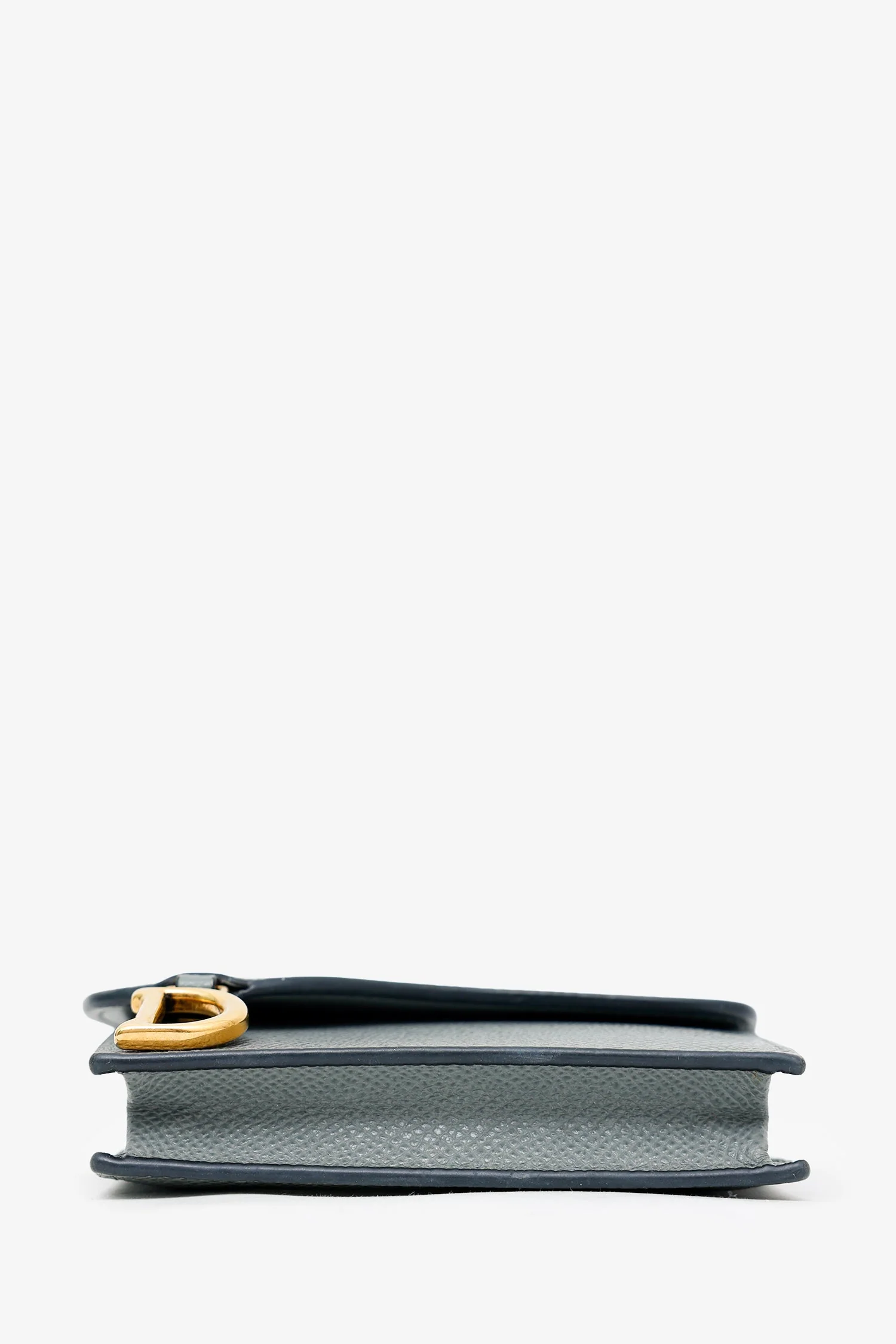 Christian Dior 2020 Grey Leather Saddle Wallet - Image 5