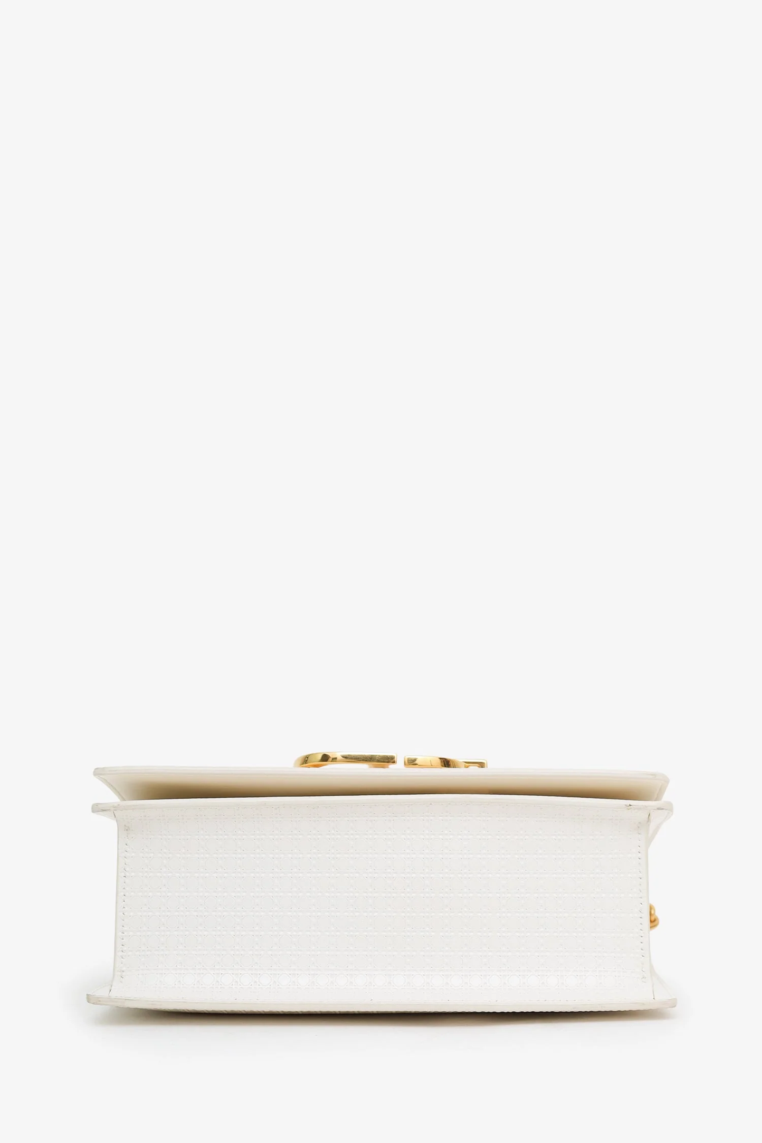 Christian Dior 2020 White Micro Cannage 30 Montaigne Chain Shoulder Bag - Image 5