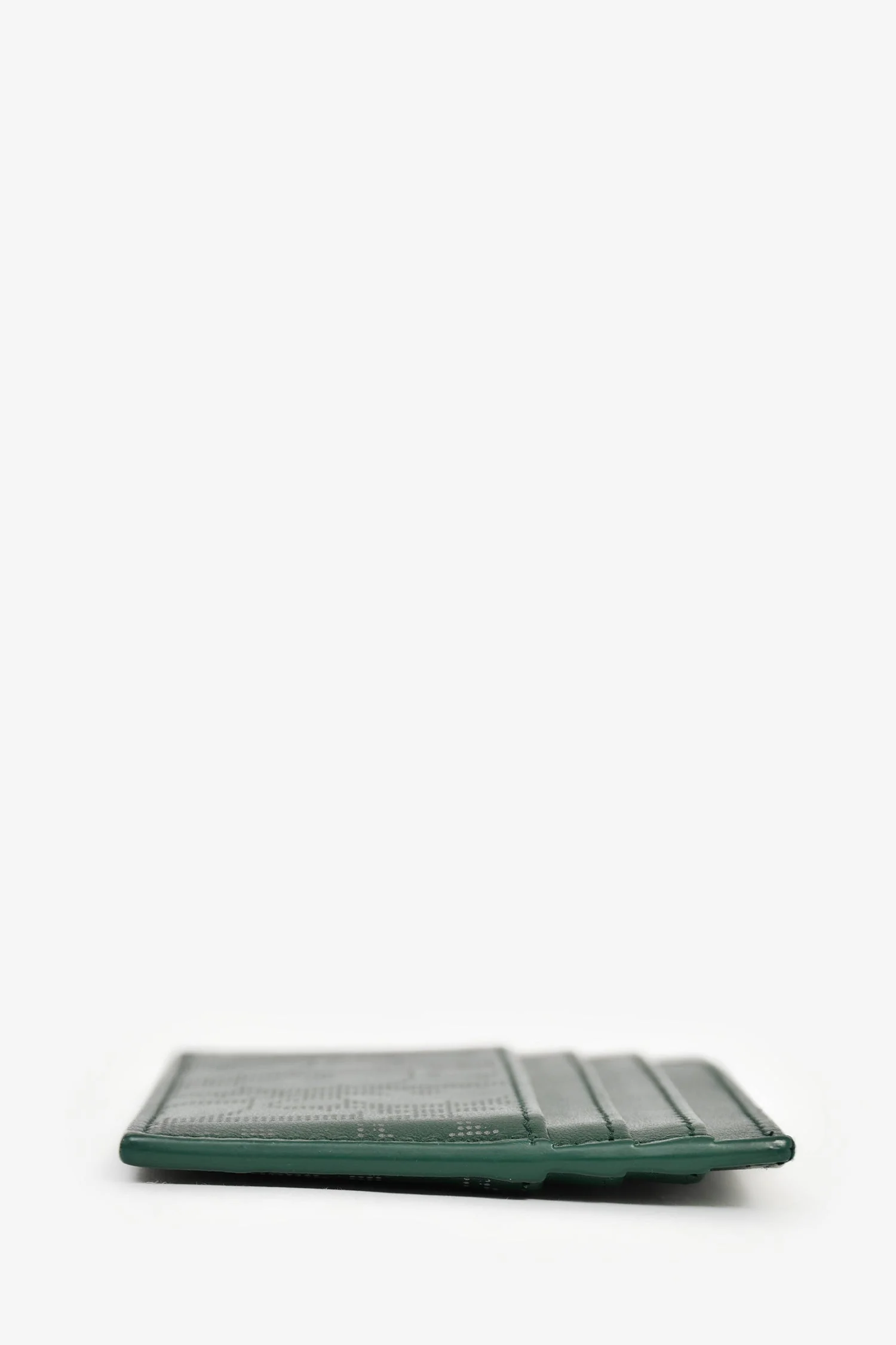 Christian Dior 2021 Green Oblique Leather Card Holder - Image 3