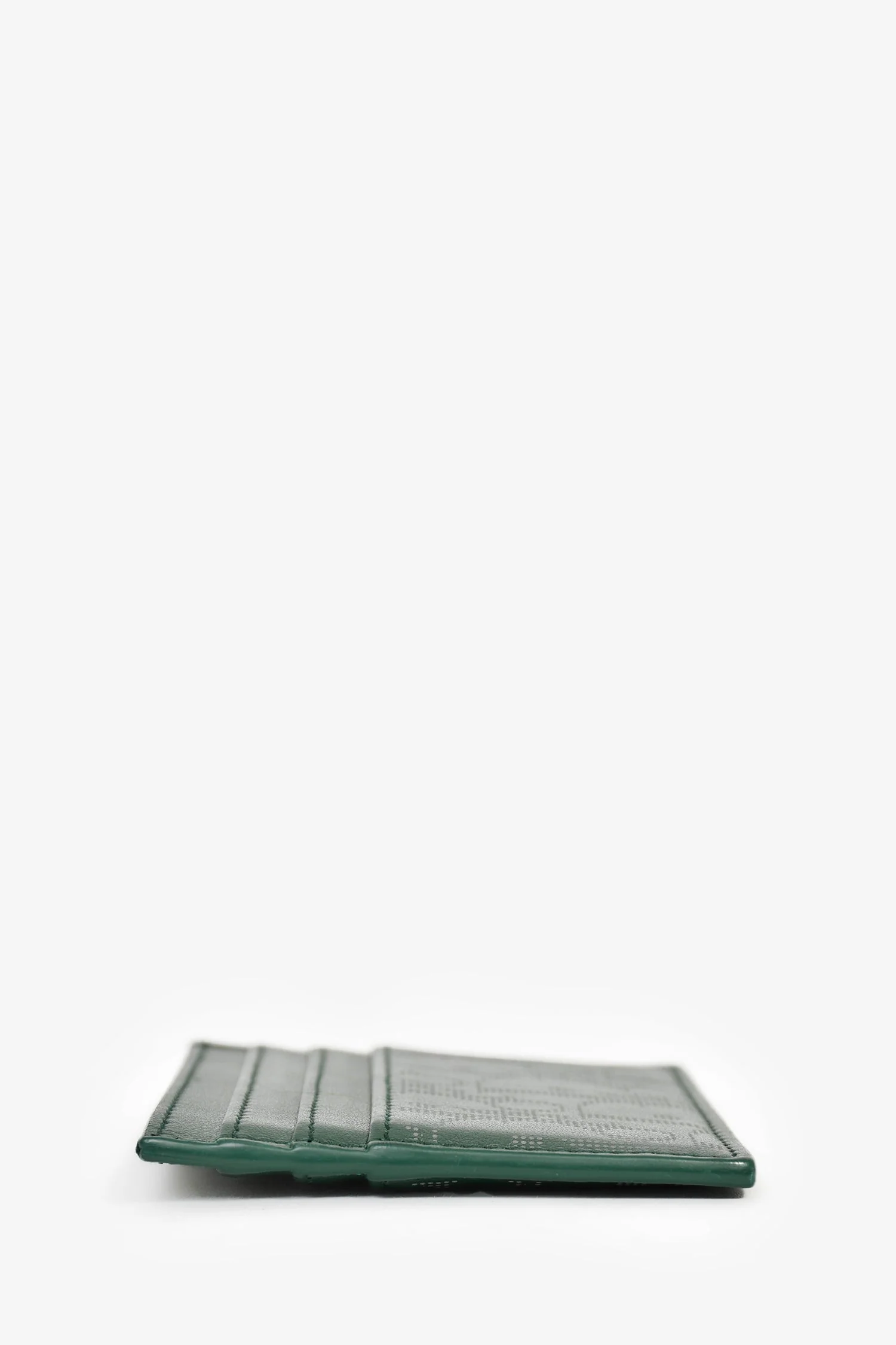 Christian Dior 2021 Green Oblique Leather Card Holder - Image 4